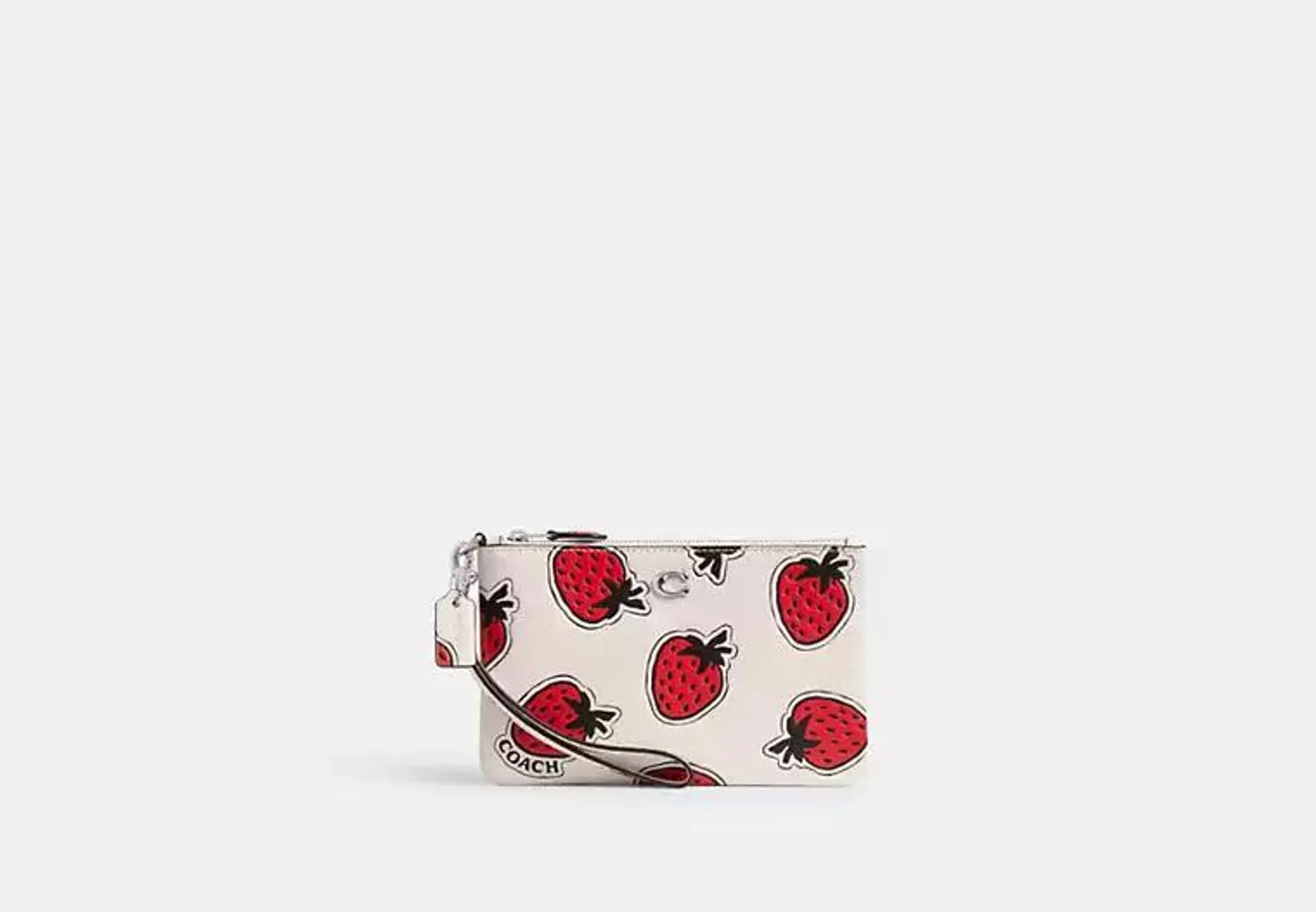 Small Wristlet With Strawberry Print