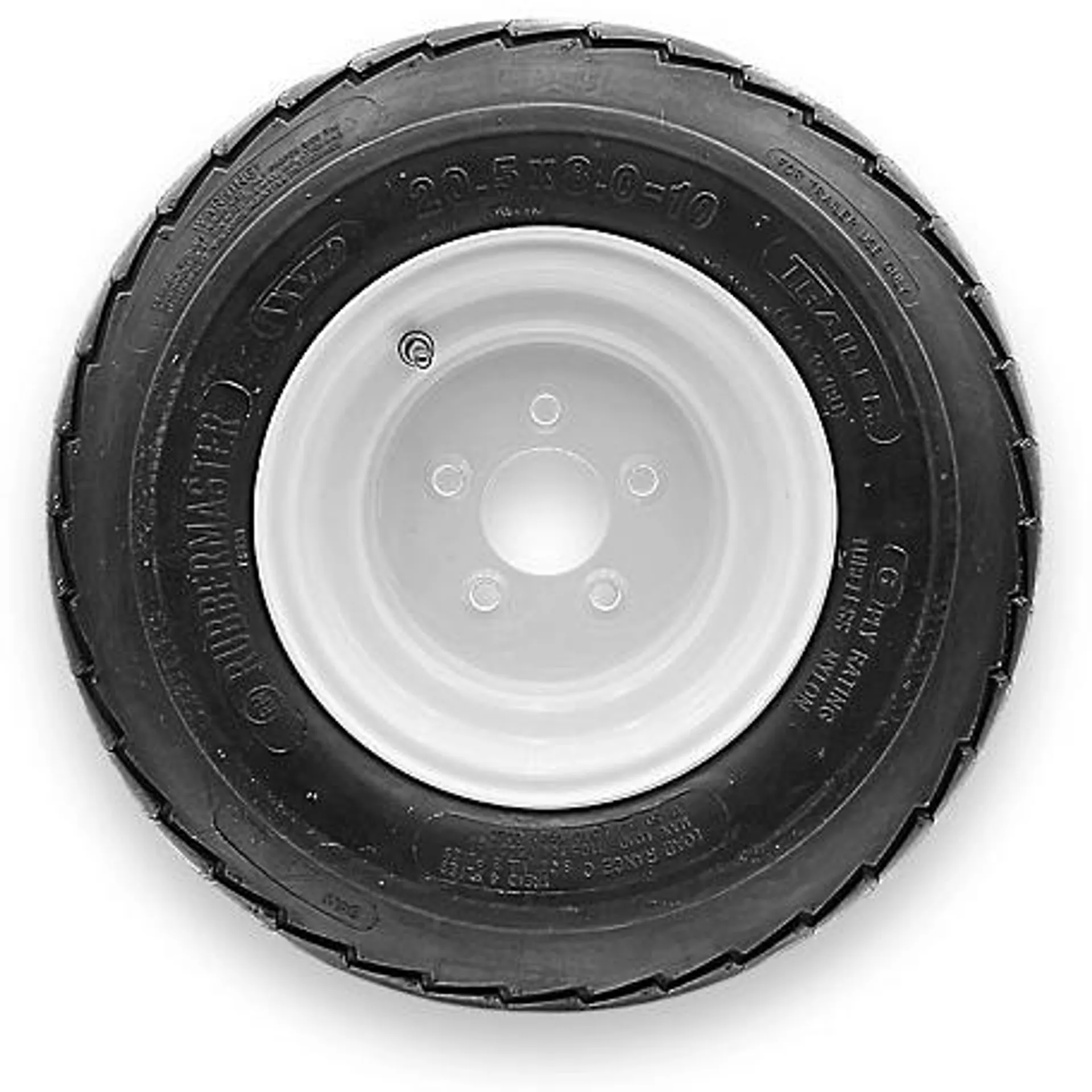 RubberMaster 20.5x8.0-10 (205/65D10) 8-Ply Highway Rib Tire and 5 on 4.5 Stamped Wheel Assembly