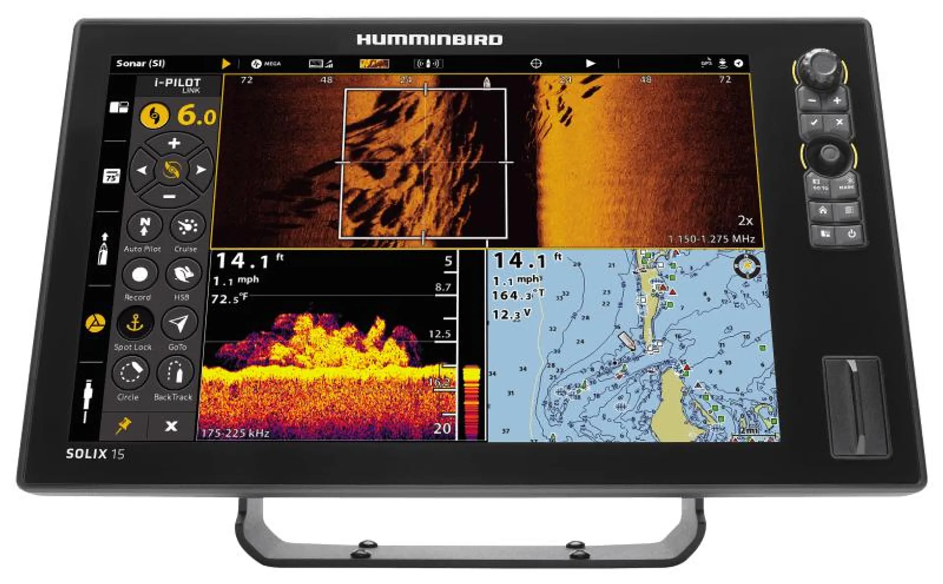 Humminbird SOLIX 15 CHIRP MEGA SI+ G3 Touch-Screen Fish Finder/GPS Chartplotter