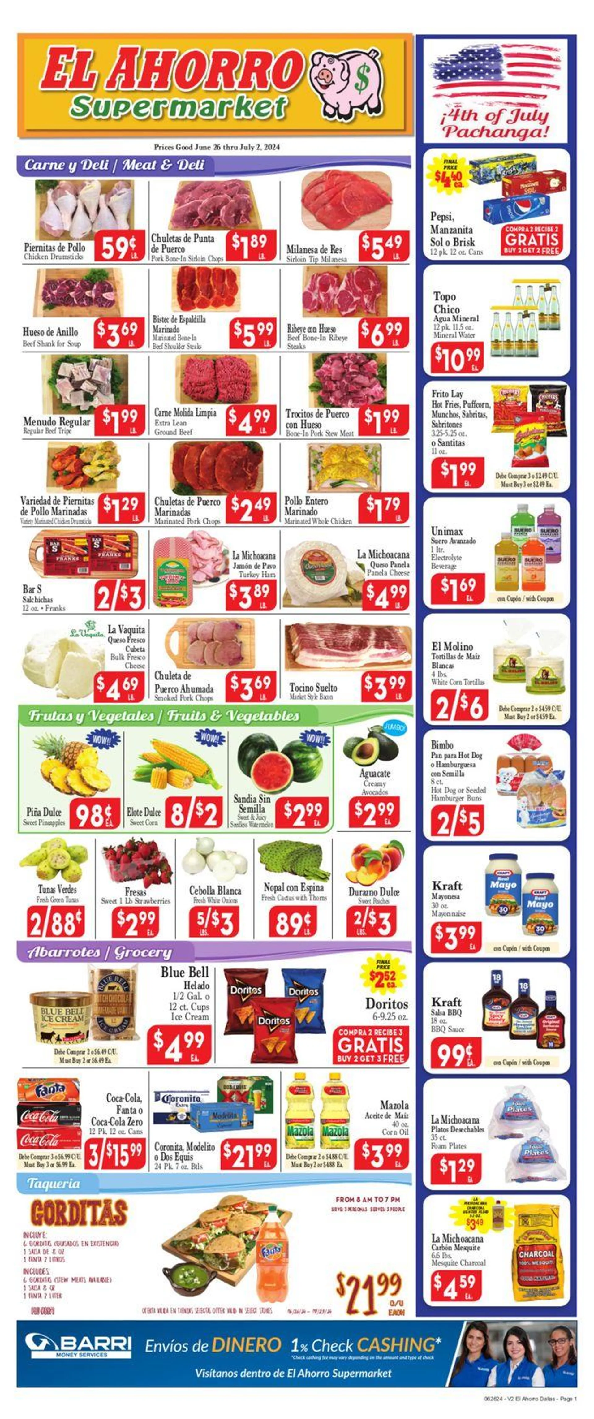 Weekly ad 4th Of July Pachanga from June 26 to July 2 2024 - Page 1