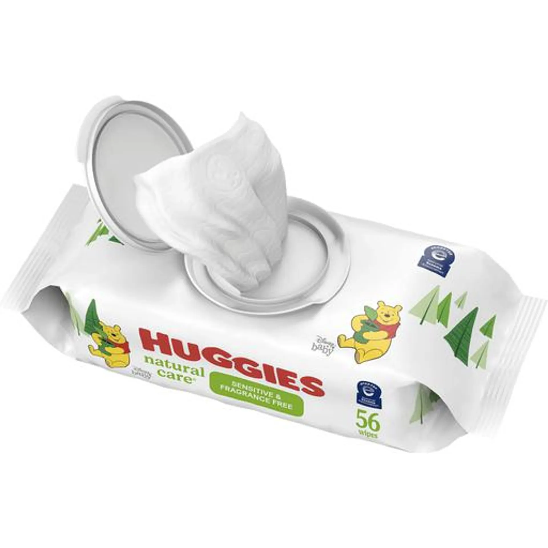 Huggies Natural Care Fragrance Free Baby Wipes 56 ct package