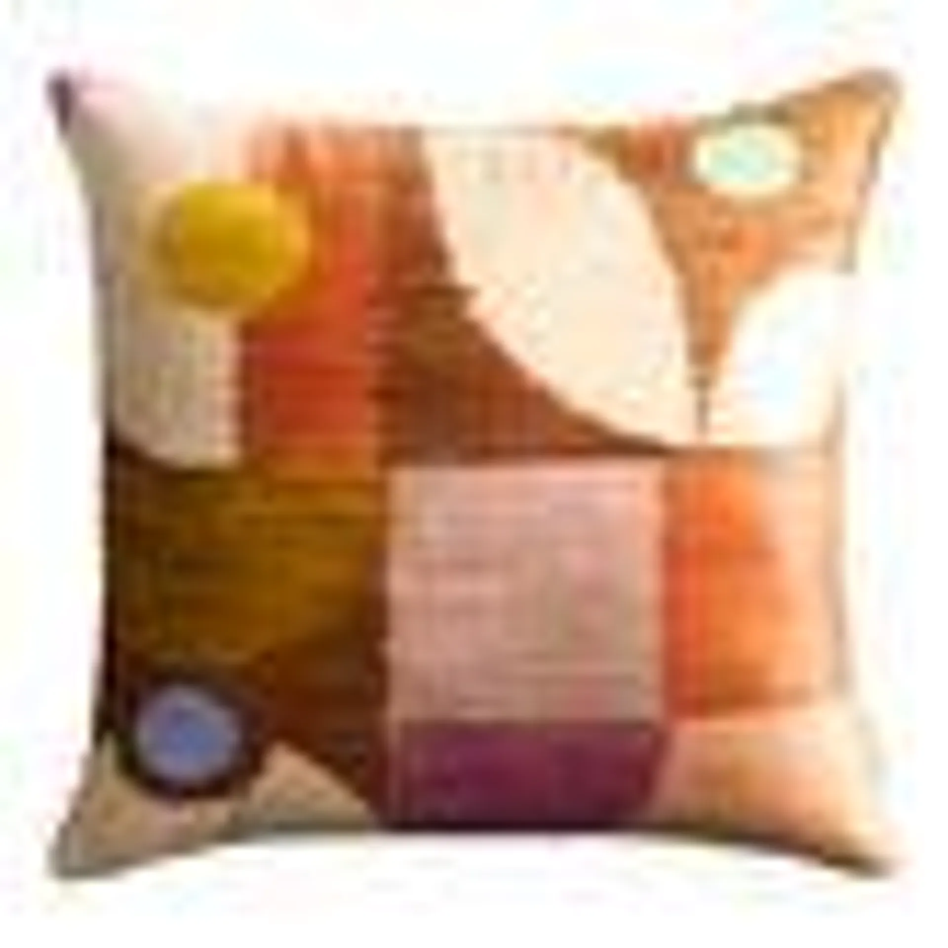 Multicolor Brushed Velvet Mod Throw Pillow