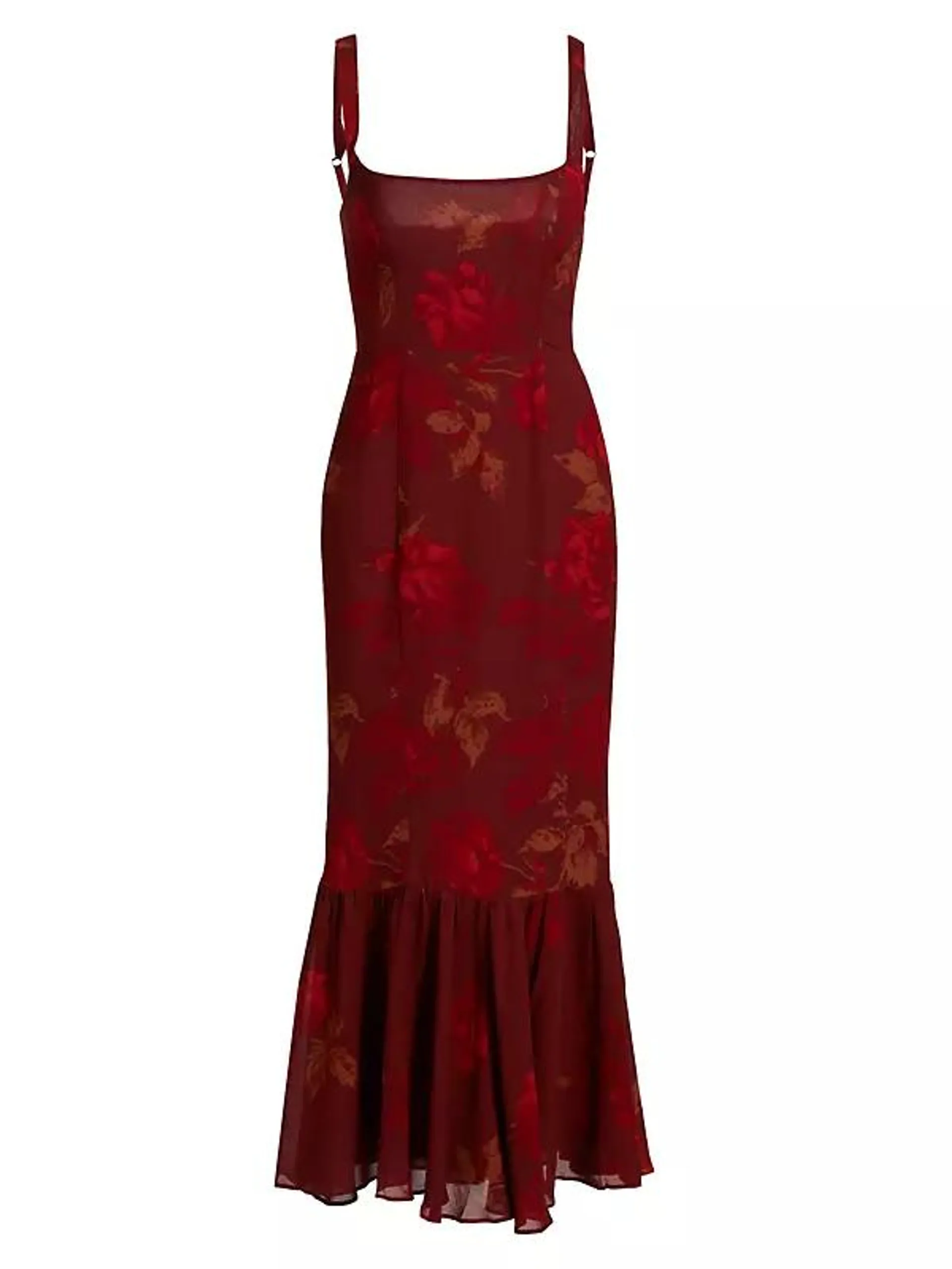 Irisa Floral Flounce Cocktail Dress