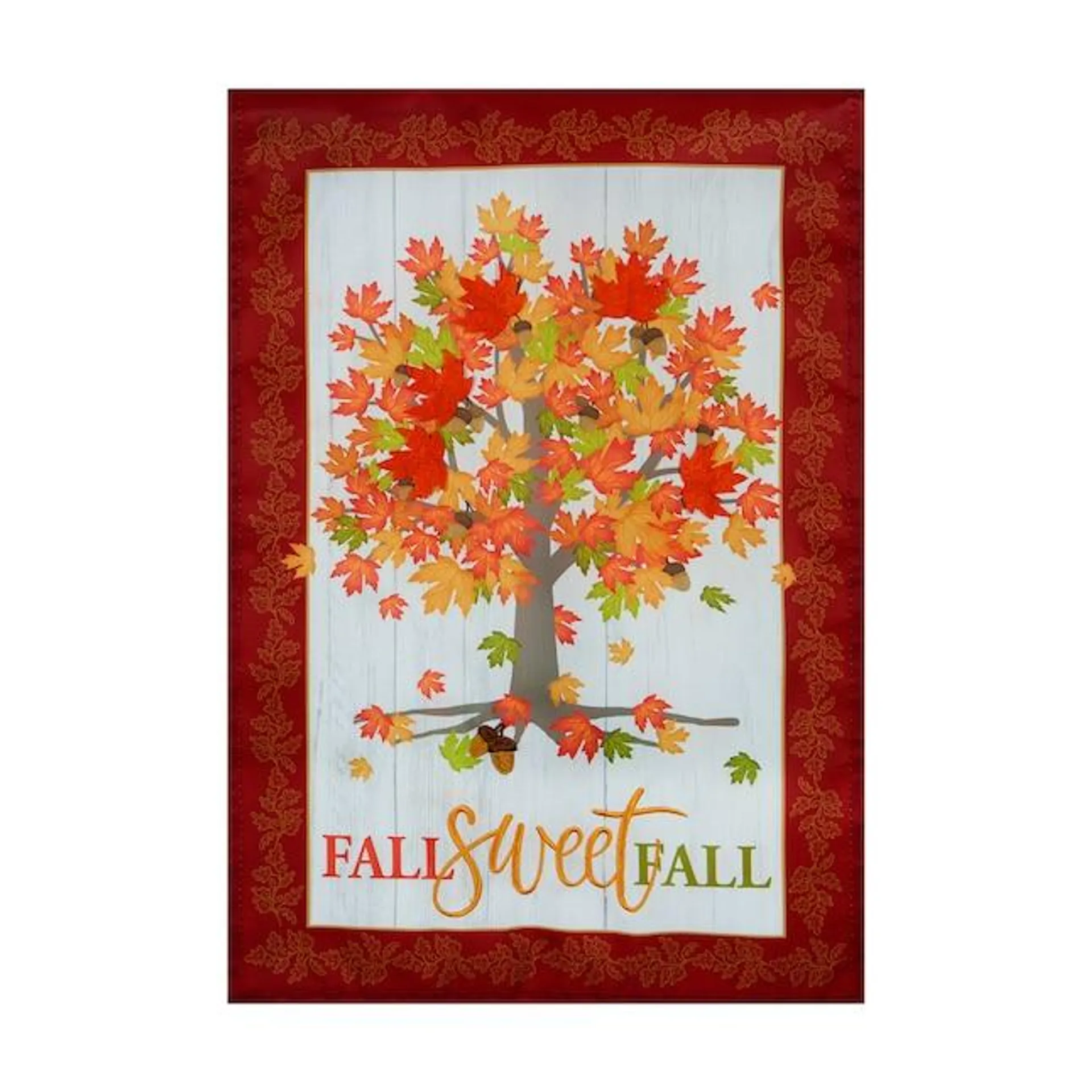 Style Selections 1-ft W x 1.5-ft H Fall Embroidered Garden Flag