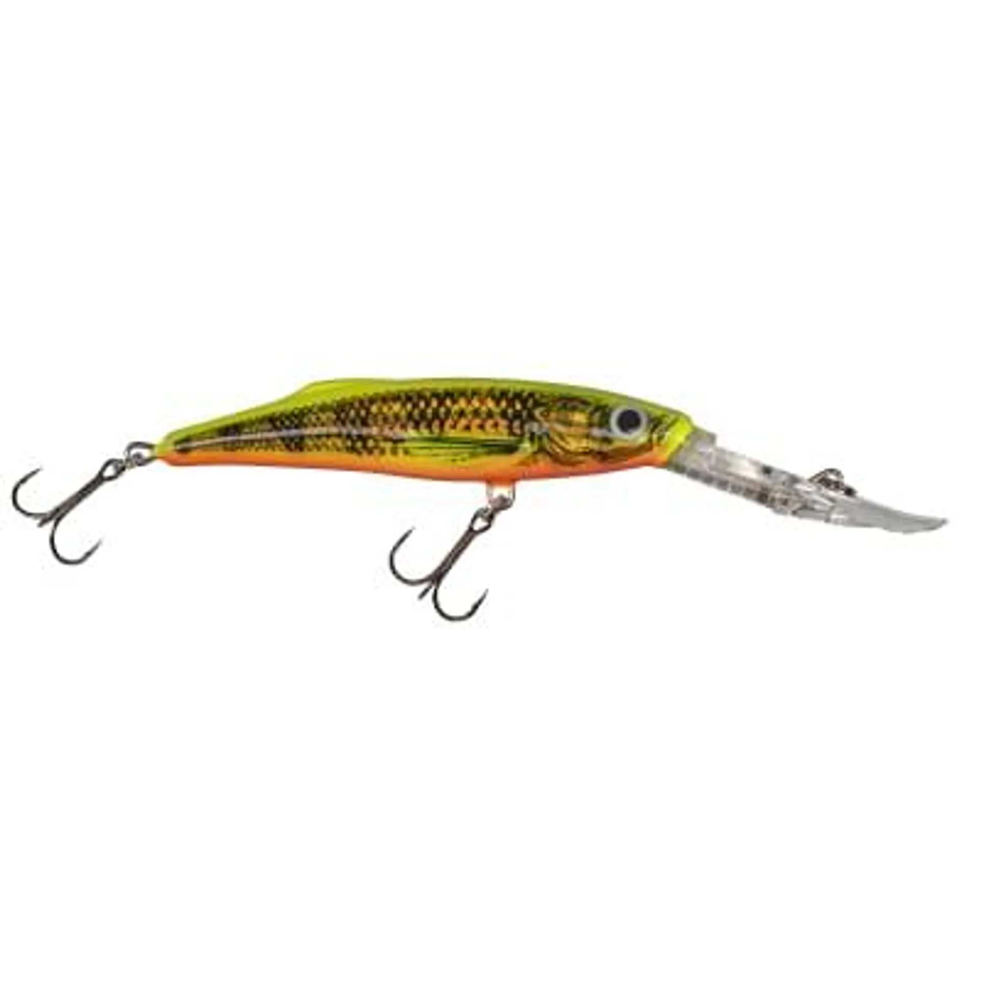 Salmo Gold Fluorescent Perch Freediver Super Deep Runner Crankbait