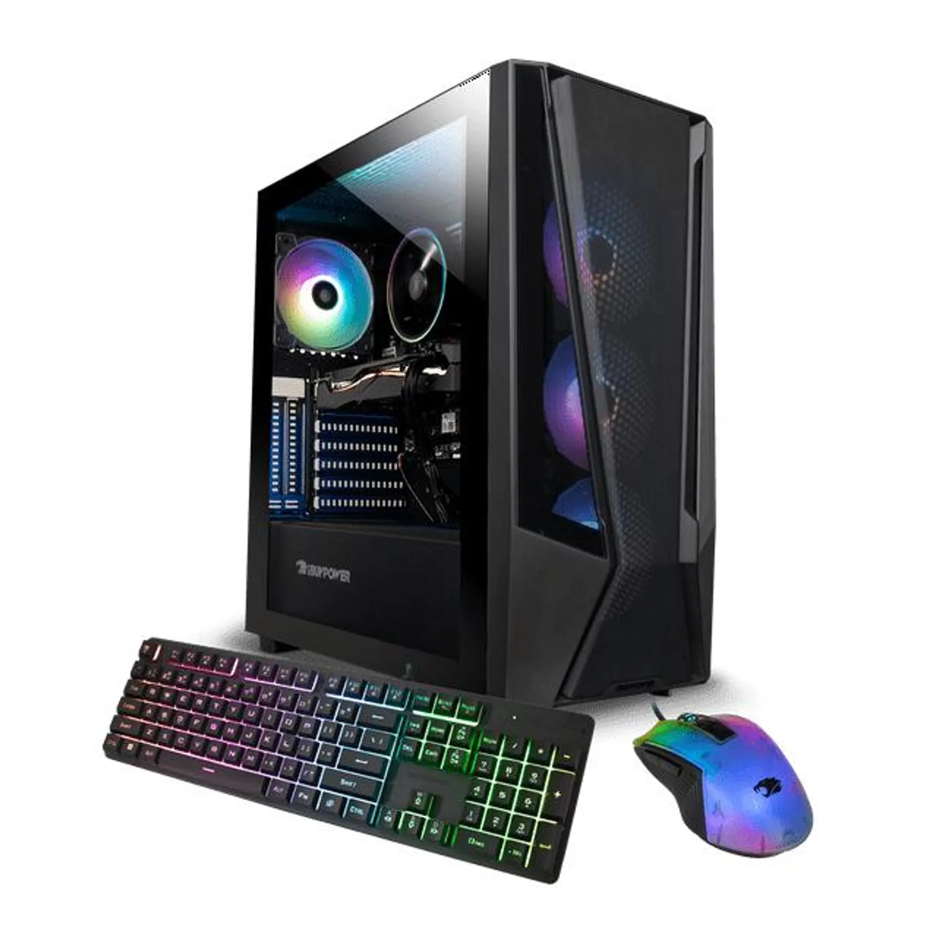 iBUYPOWER - TraceMeshA7R78XT01 Gaming PC Desktop - AMD Ryzen 7 7700 - Radeon RX 7800XT - 32GB DDR5 RGB RAM - 2TB NVMe SSD