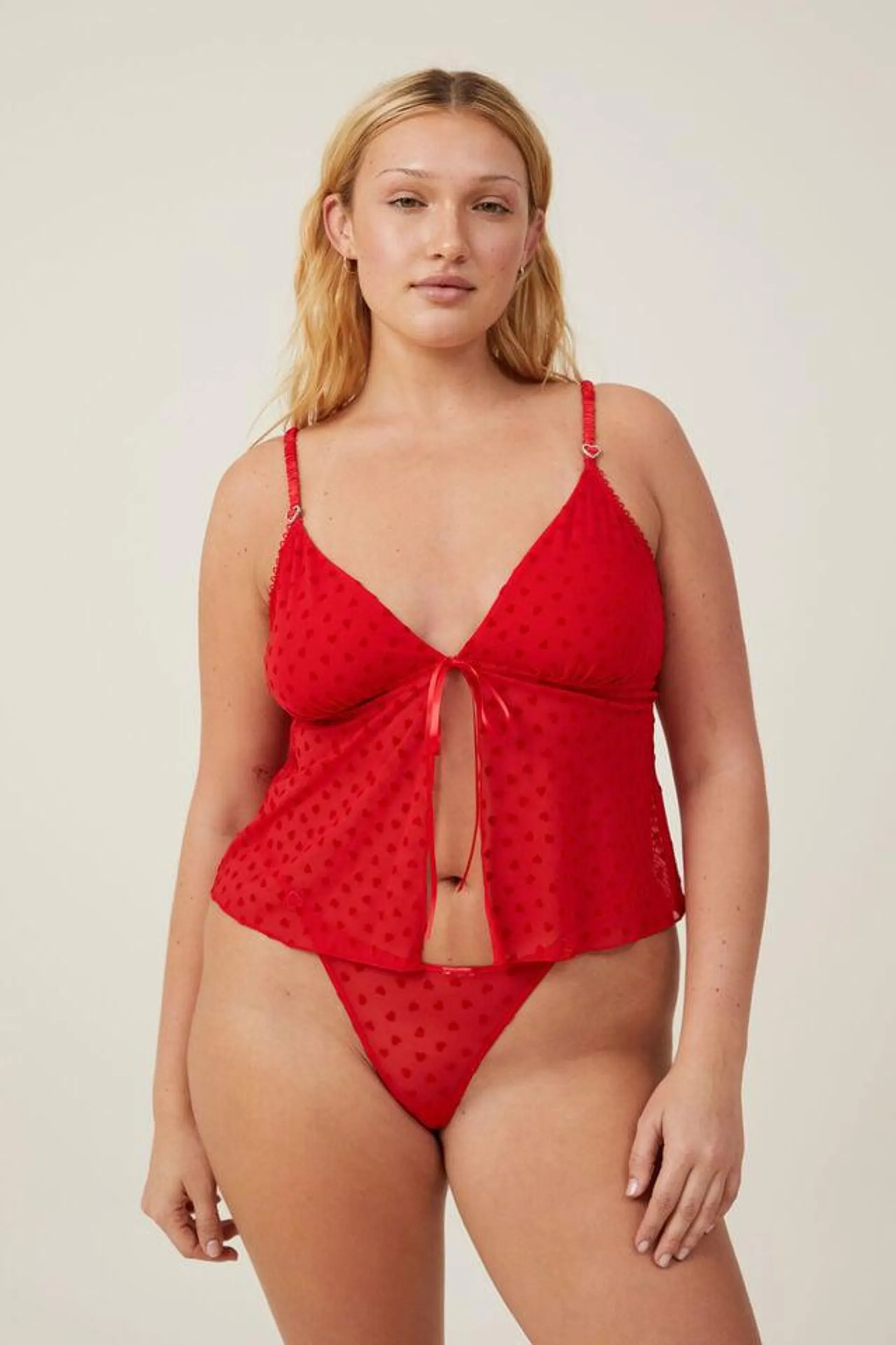 Sasha Flocking Mesh Longline Bralette