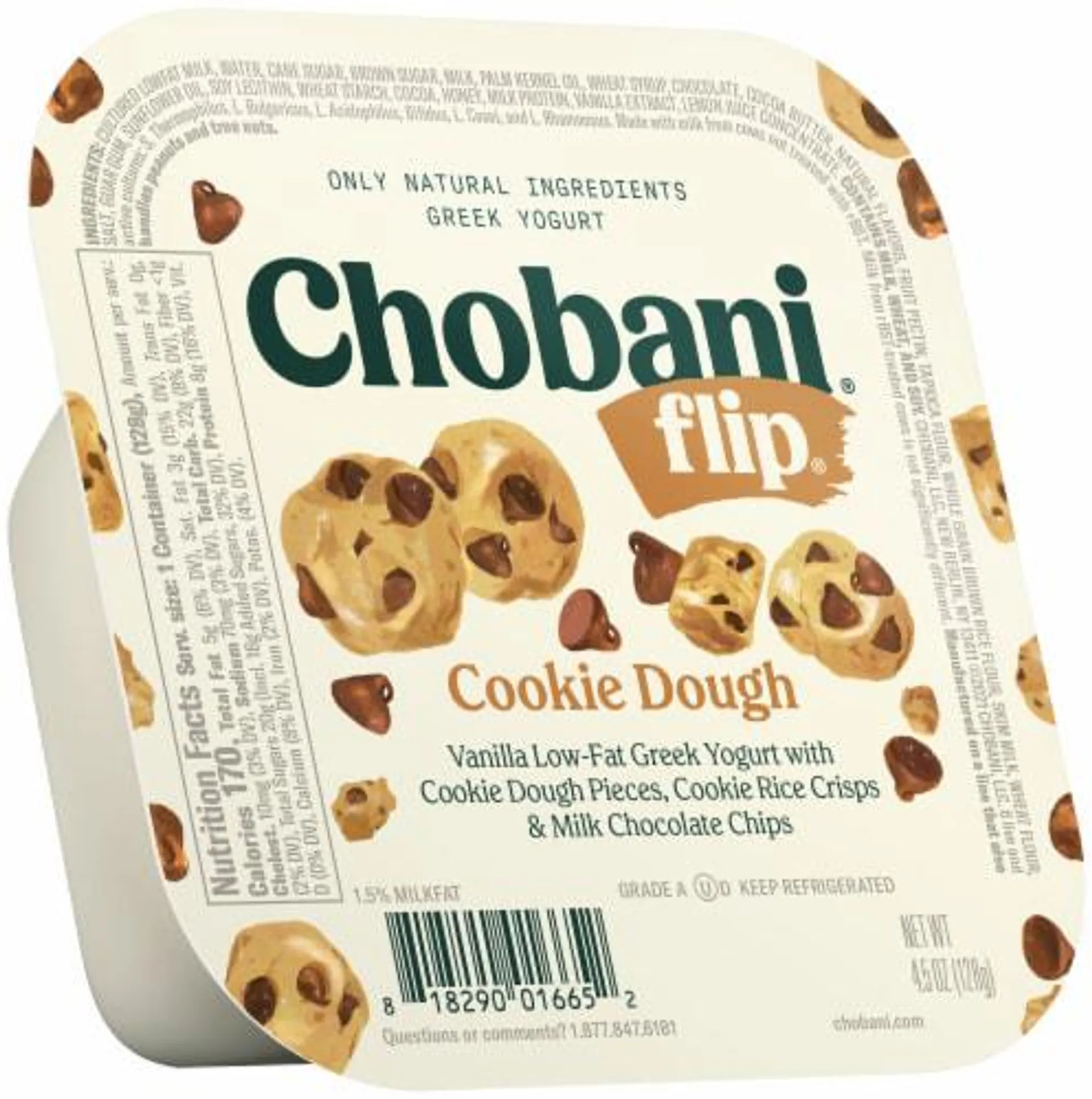 Chobani® Flip® Chocolate Chip Cookie Dough™ Low Fat Greek Yogurt Cup