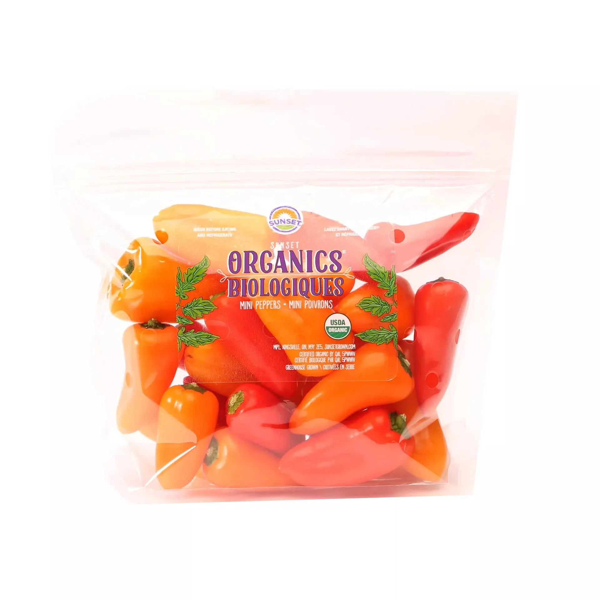 Organic Mini Sweet Peppers, 1 lb.