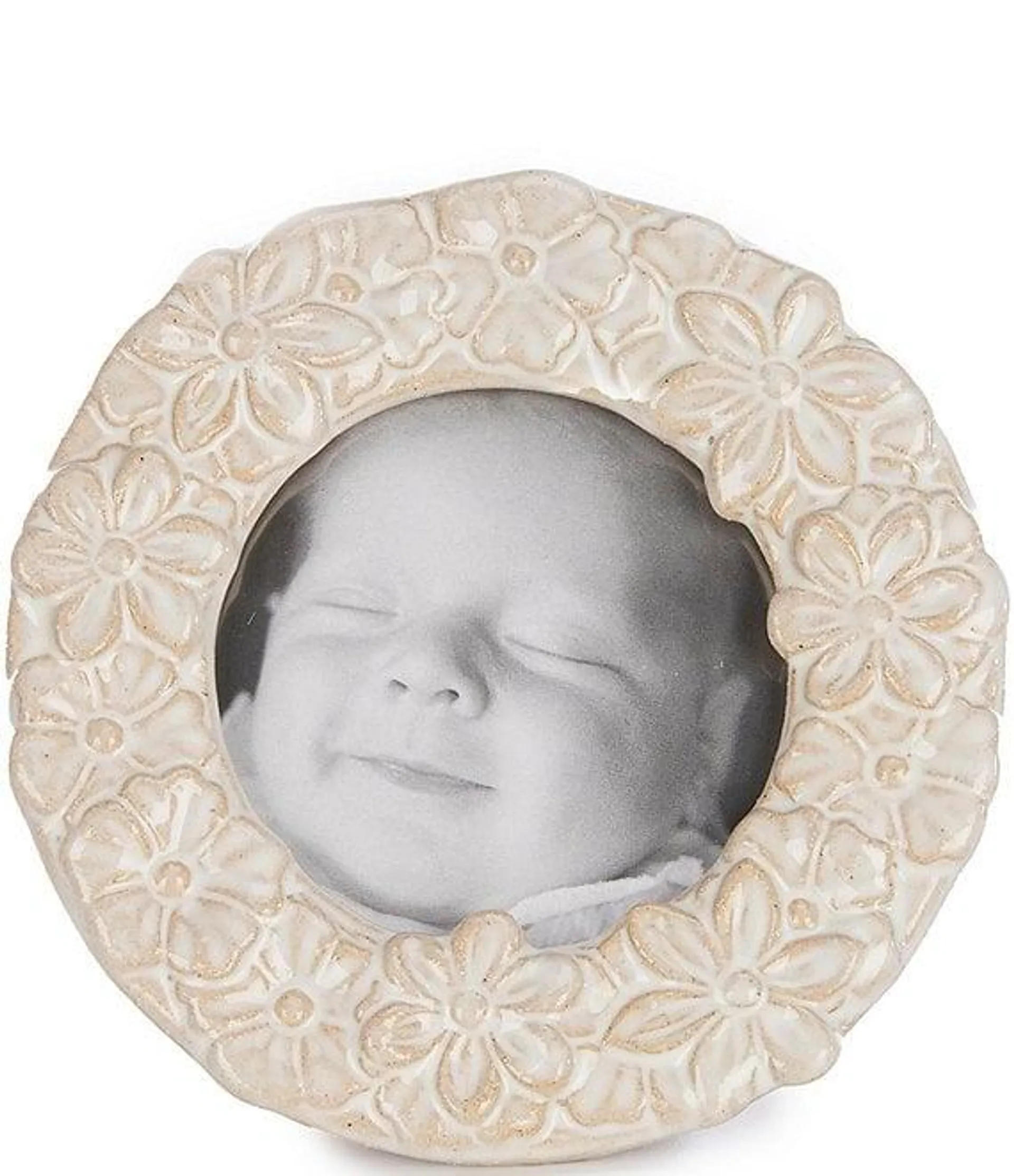 Botanica Collection Round Flower Mini Picture Frame