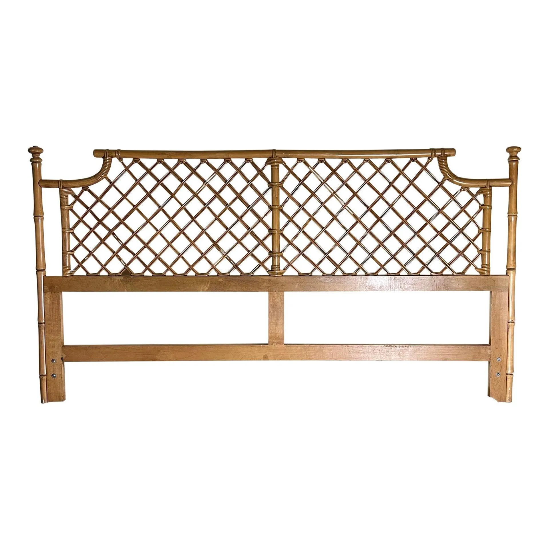 Ficks Reed Pagoda Trellis Style Bamboo & Rattan King Headboard