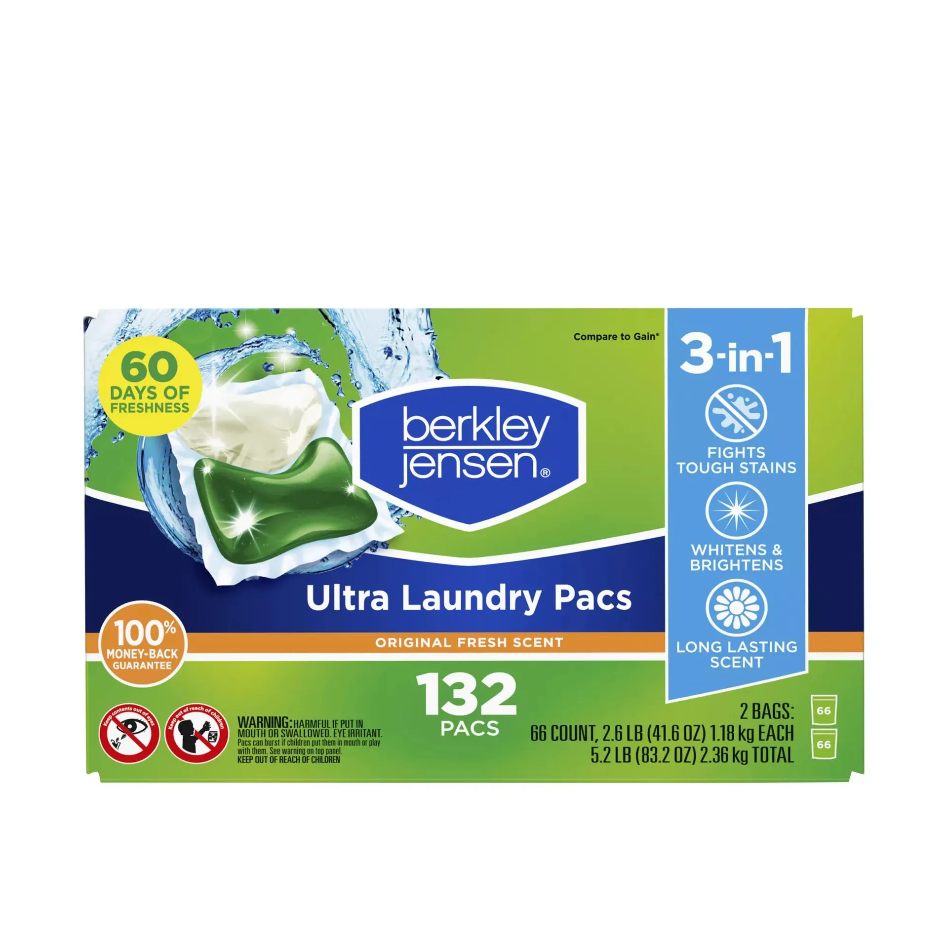 Berkley Jensen Scented Original Laundry Pacs, 132 ct.