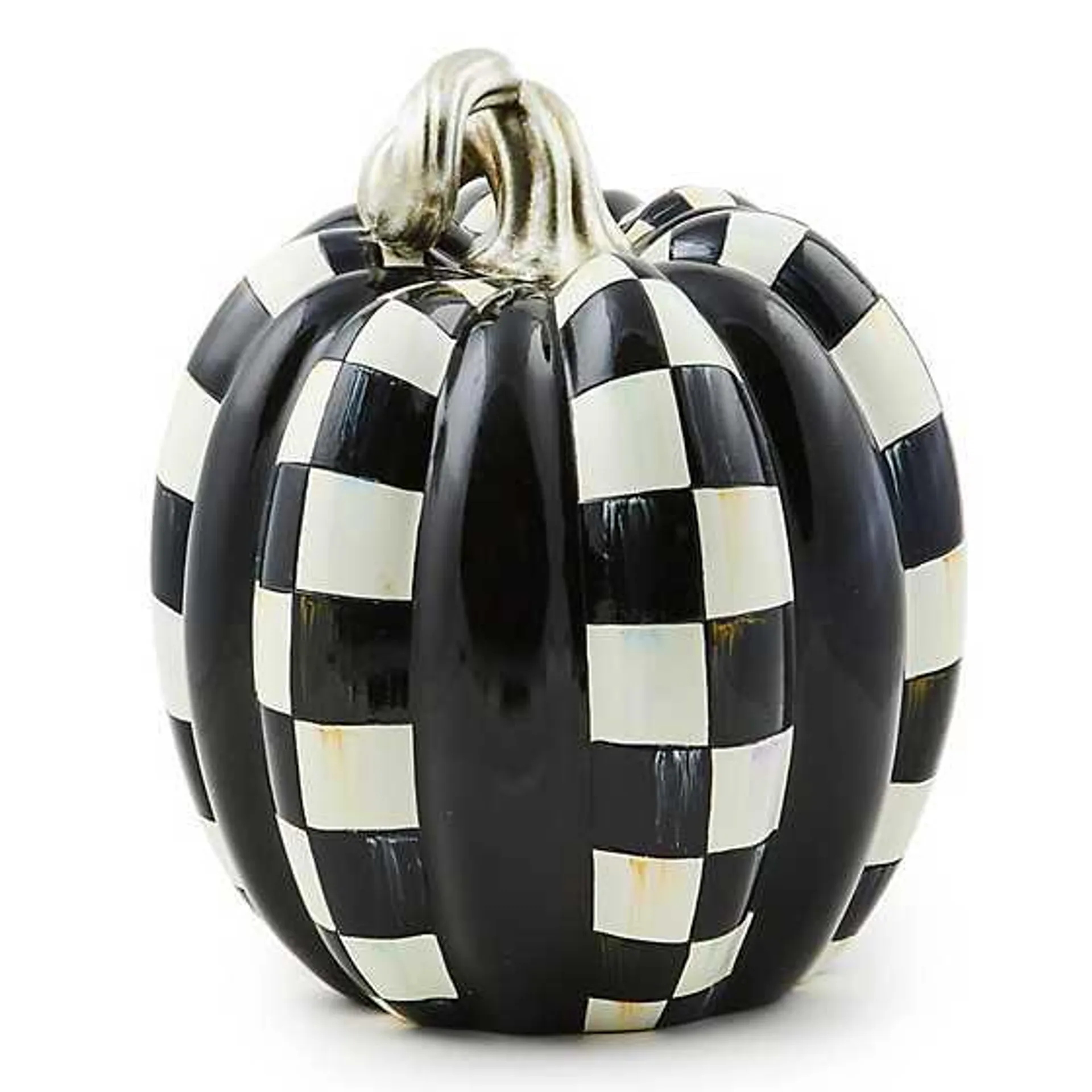 Haunted House Courtly Check Tall Pumpkin