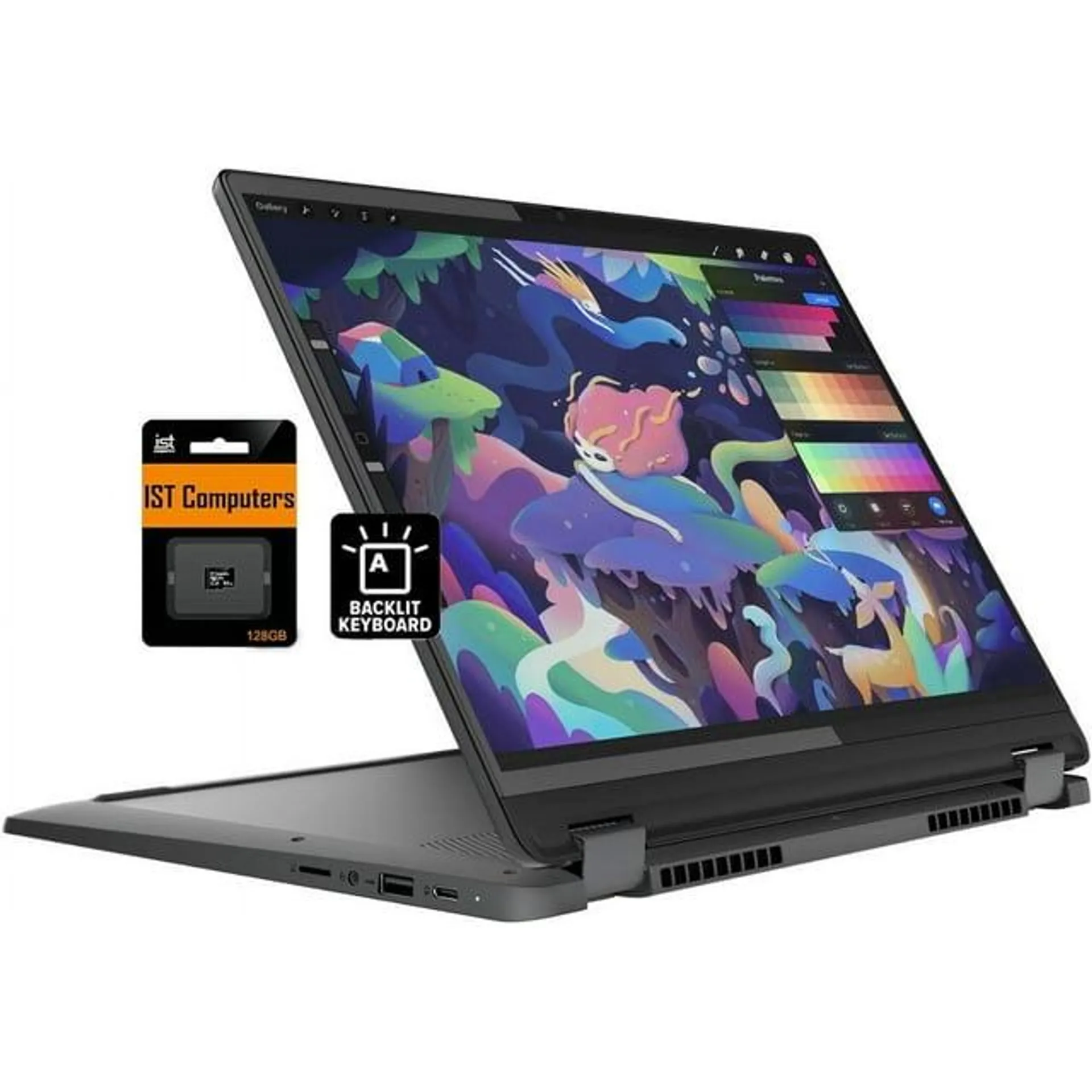 Lenovo Flex 5i Chromebook Plus 14" FHD+ 2-in-1 Touchscreen Laptop ( Intel Core i3-1315U, 8GB RAM, 256GB Storage), FHD Webcam, Backlit Keyboard, Chrome OS, w/Google AI, 2TB of Cloud Storage, Grey