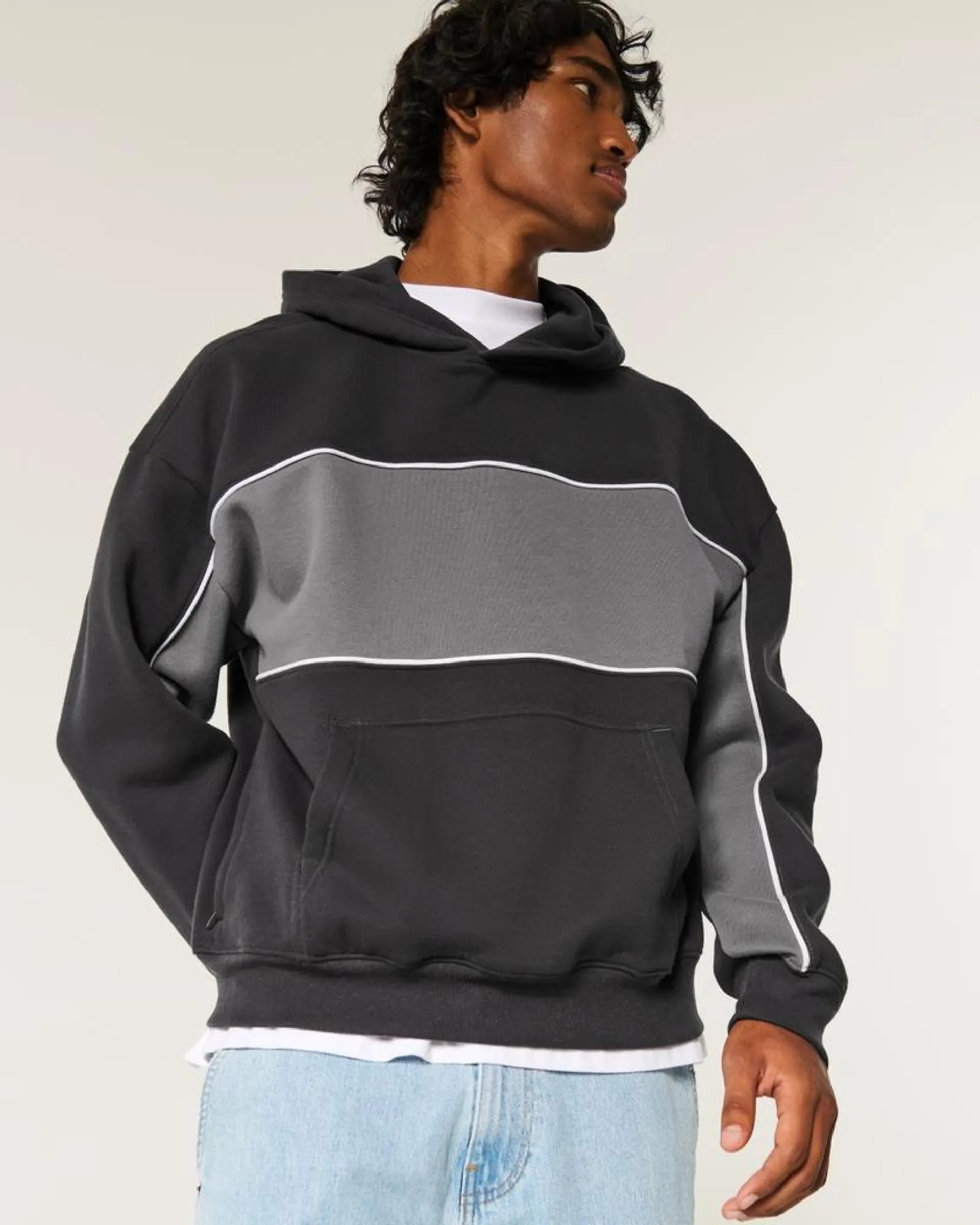 Boxy Colorblock Hoodie