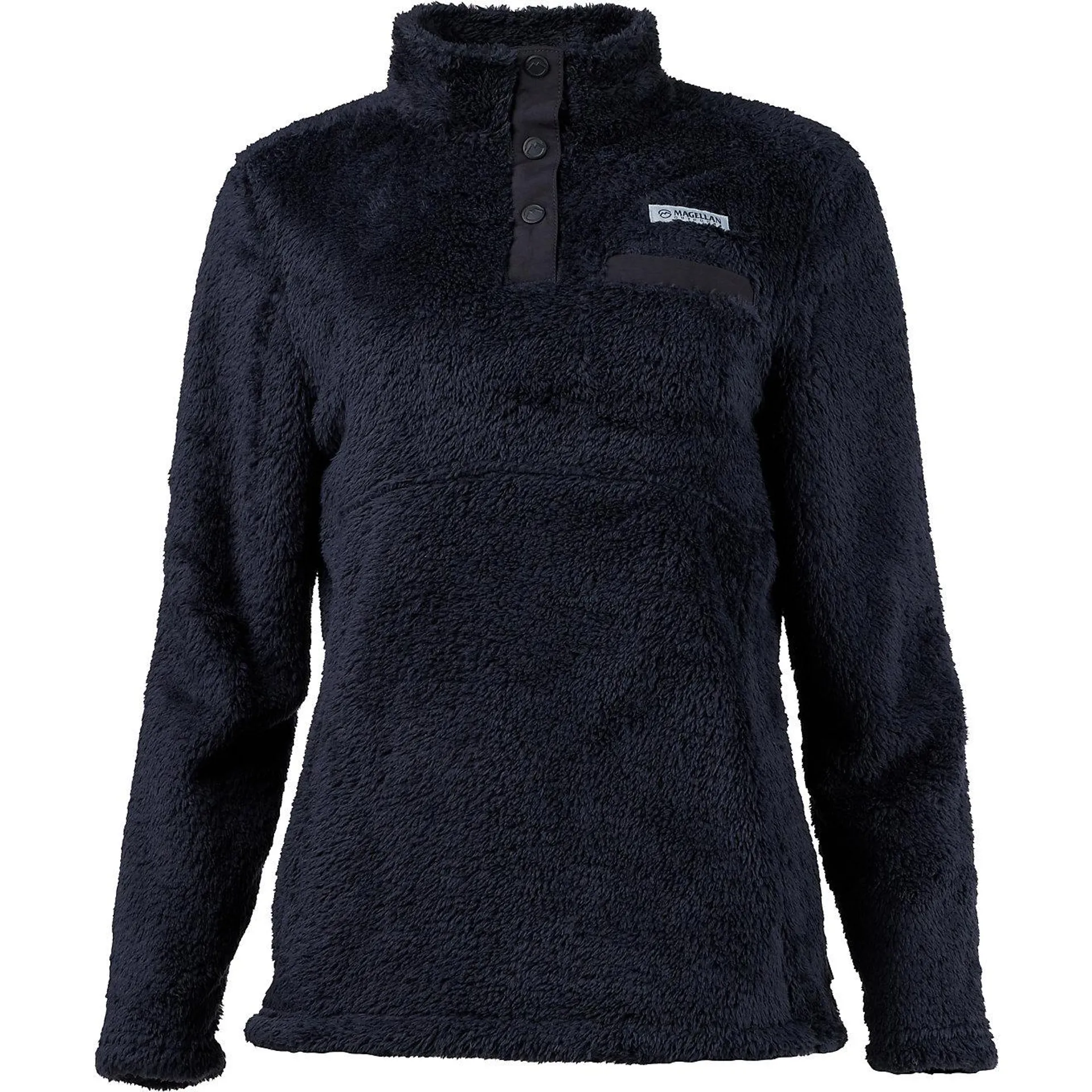 Magellan Outdoors Women's Campfire Mixed Media Long Sleeve Fleece Sweatshirt