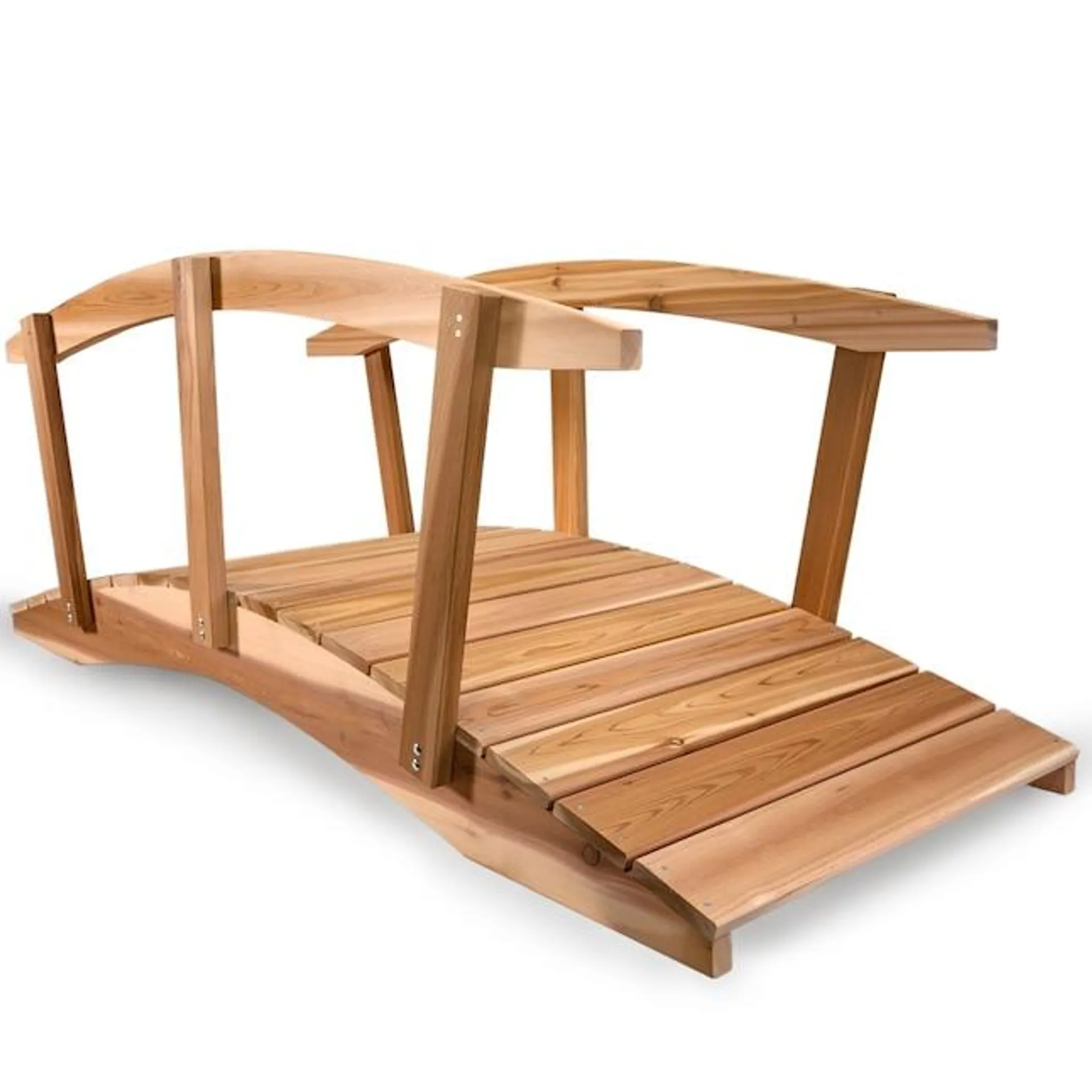 All Things Cedar 8-ft Natural Cedar Garden Bridge