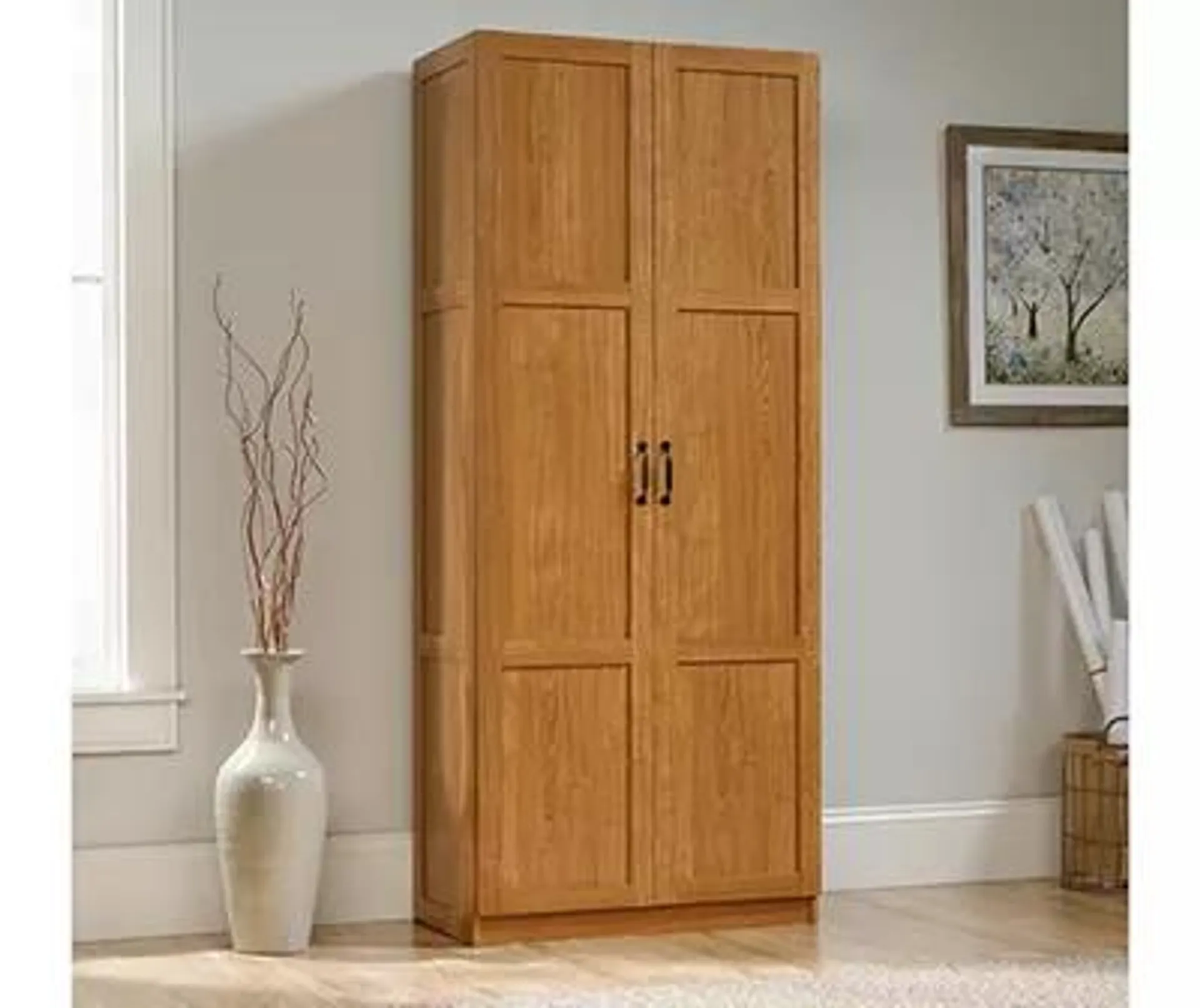 Highland Oak 2-Door Storage Cabinet