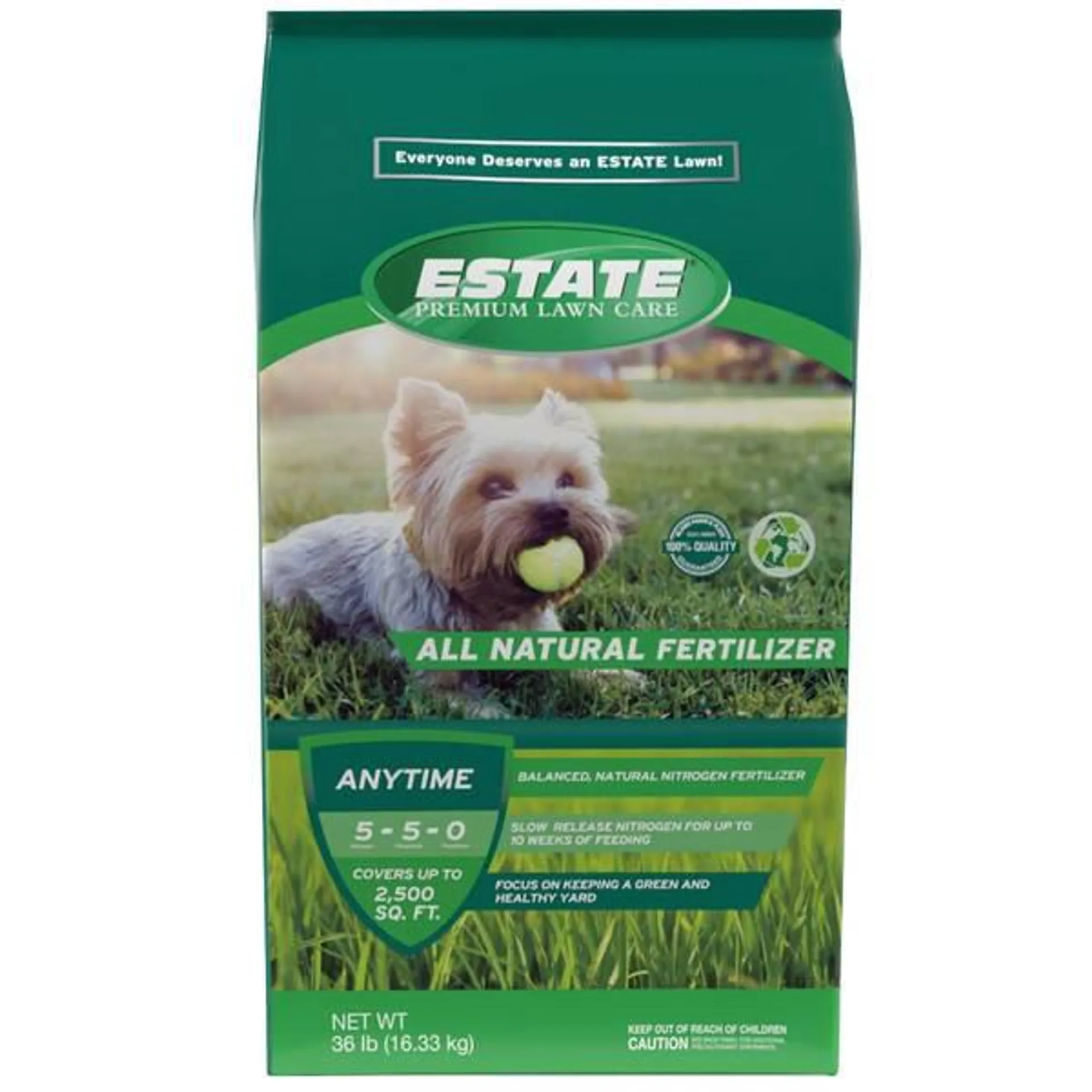 2,500 sq. ft. 36 lb All Natural 5-5-0 Fertilizer