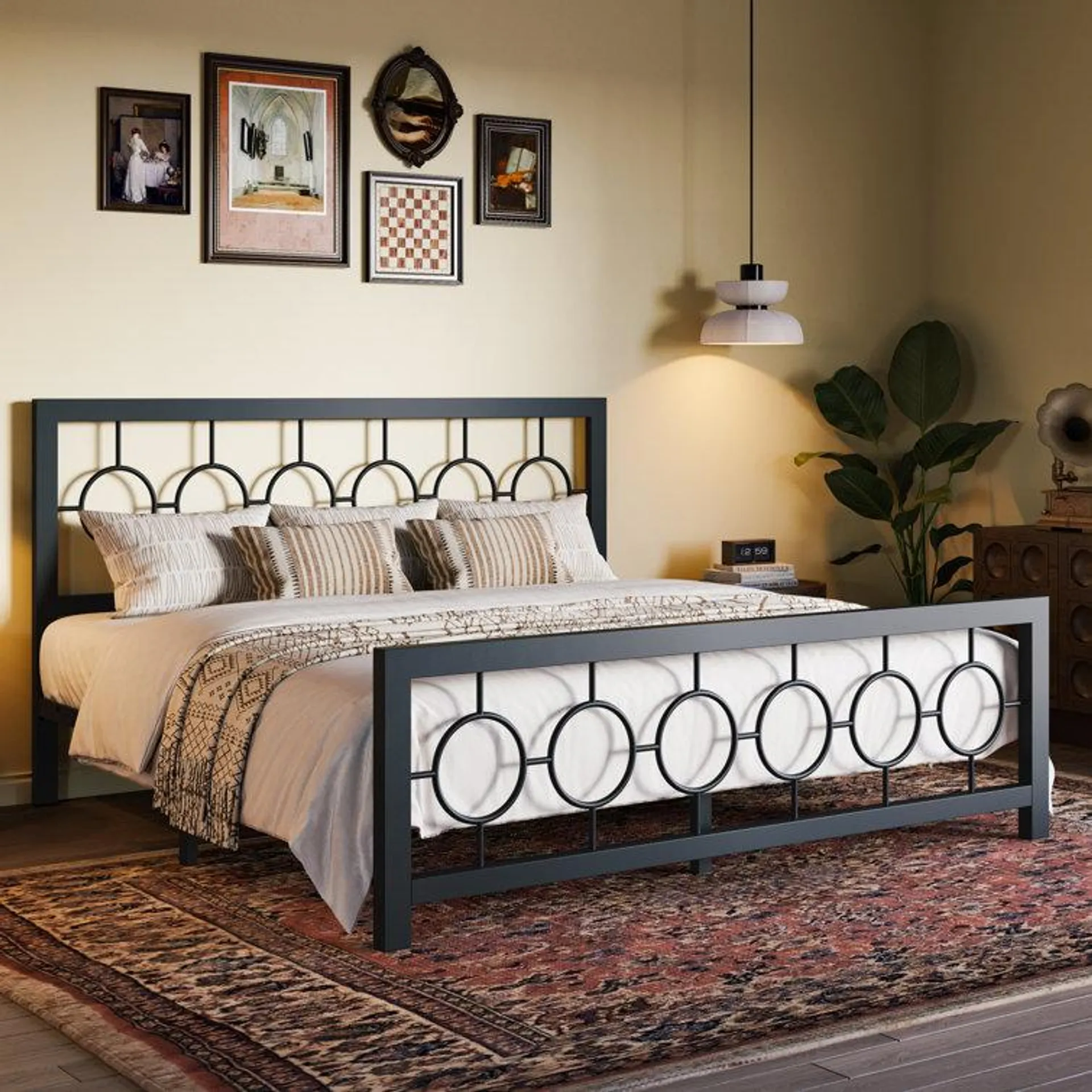 Bloneva Metal Open-Frame Bed