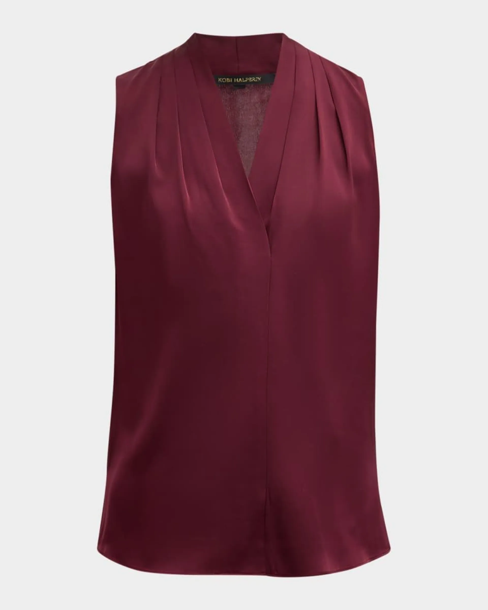 Mila Silk-Stretch Sleeveless Top