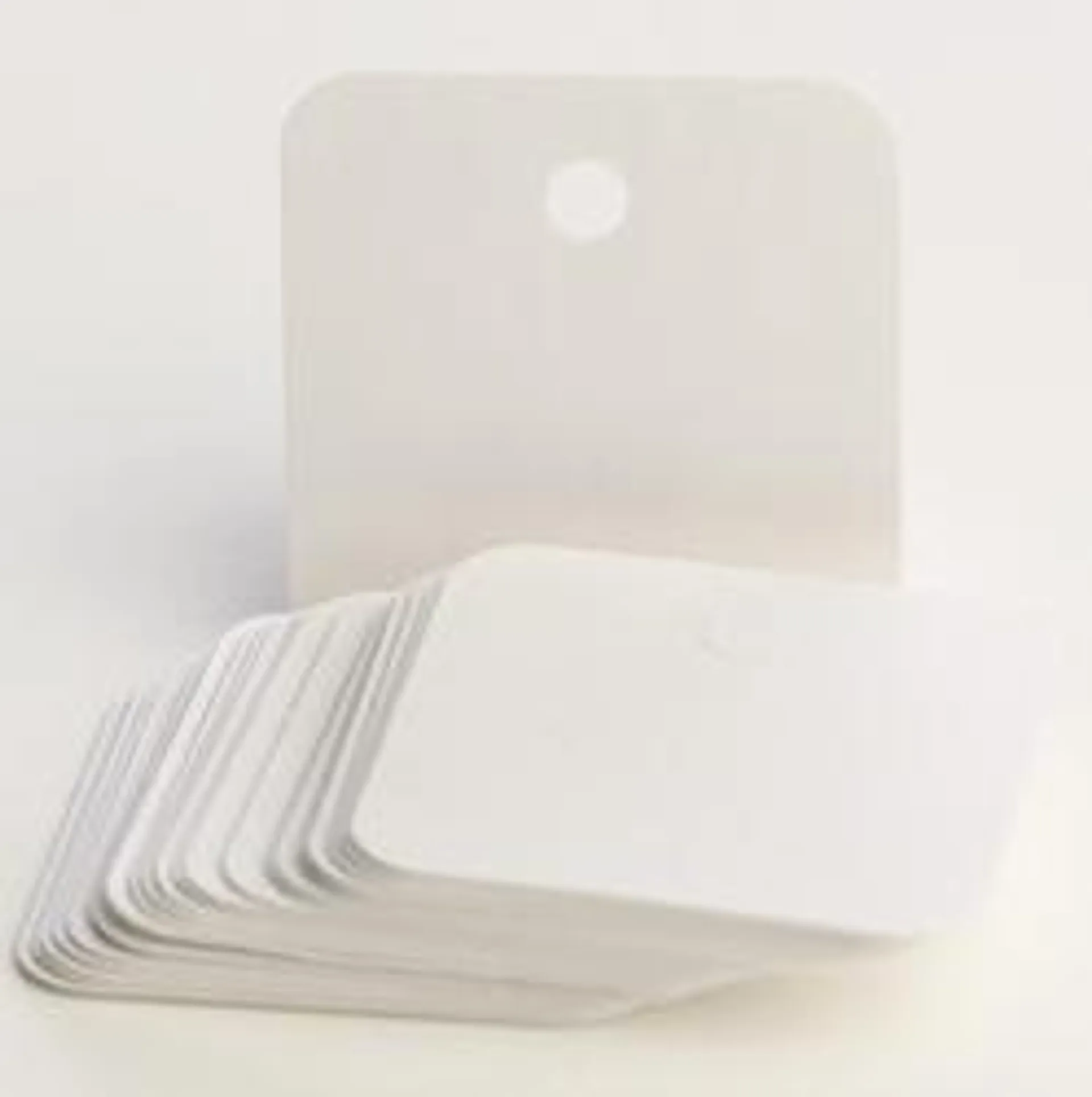 Miniature Square Blank White Tags (Package of 25 pieces)