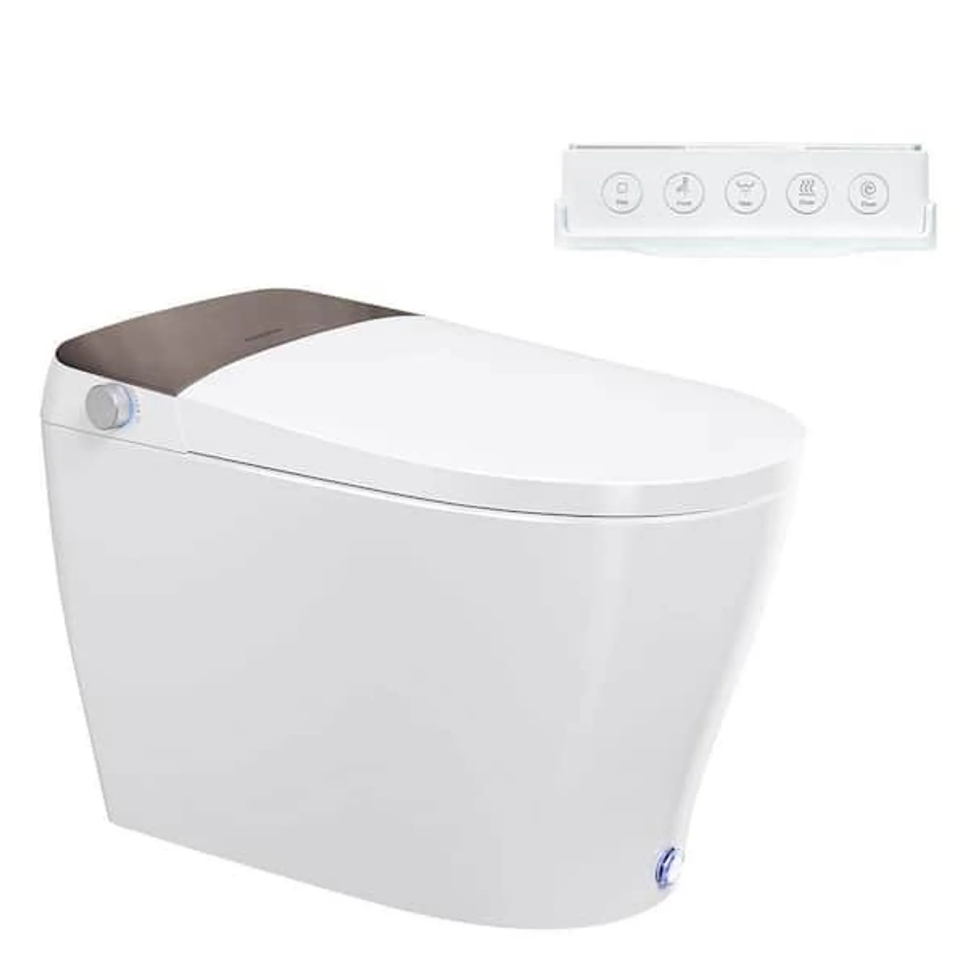 Elongated Electric Bidet Toilet 1.06 GPF in White with Auto Open/Close, Powerful Flushing, Deodorizing