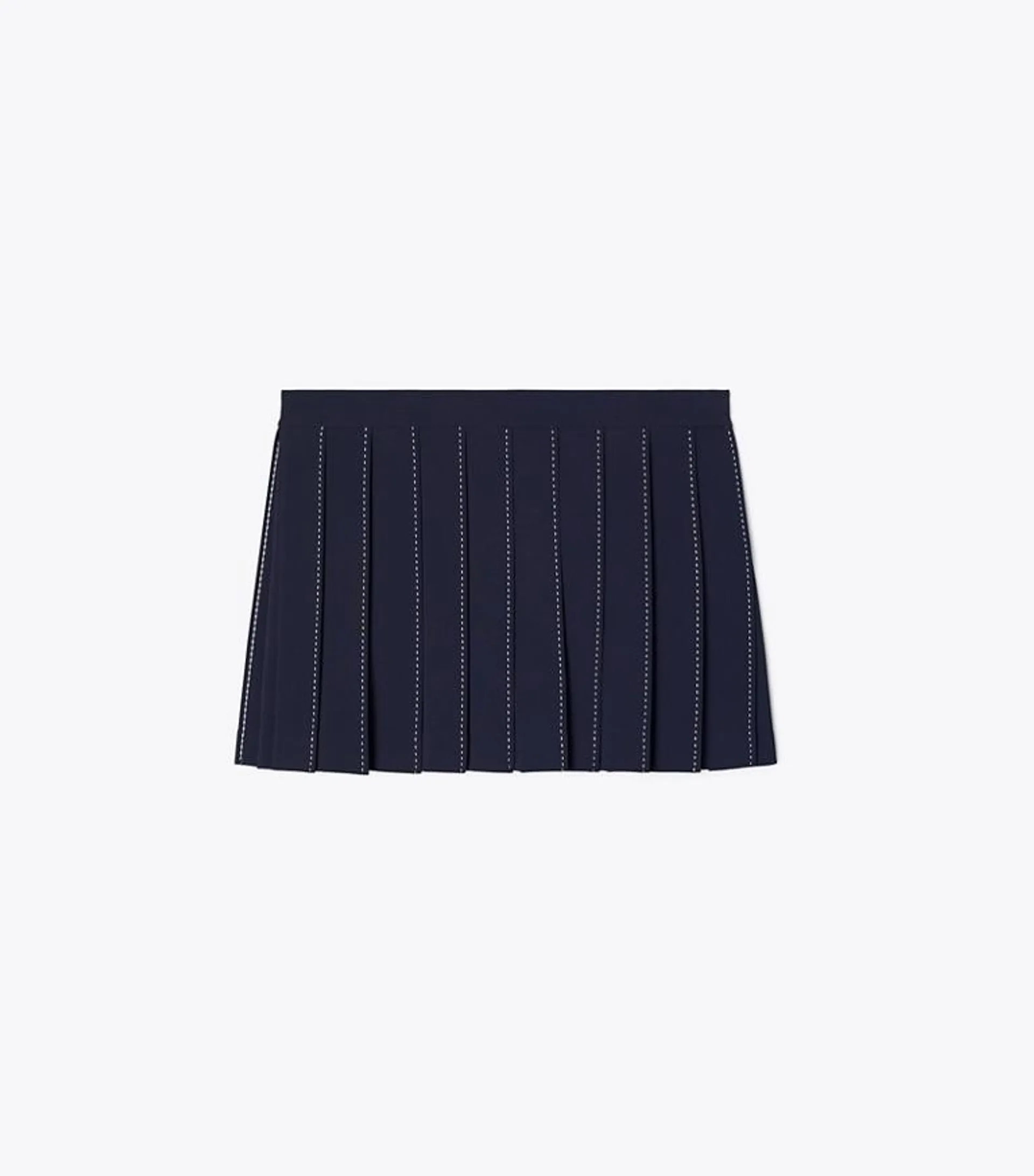 PICKSTITCH PLEATED SKIRT