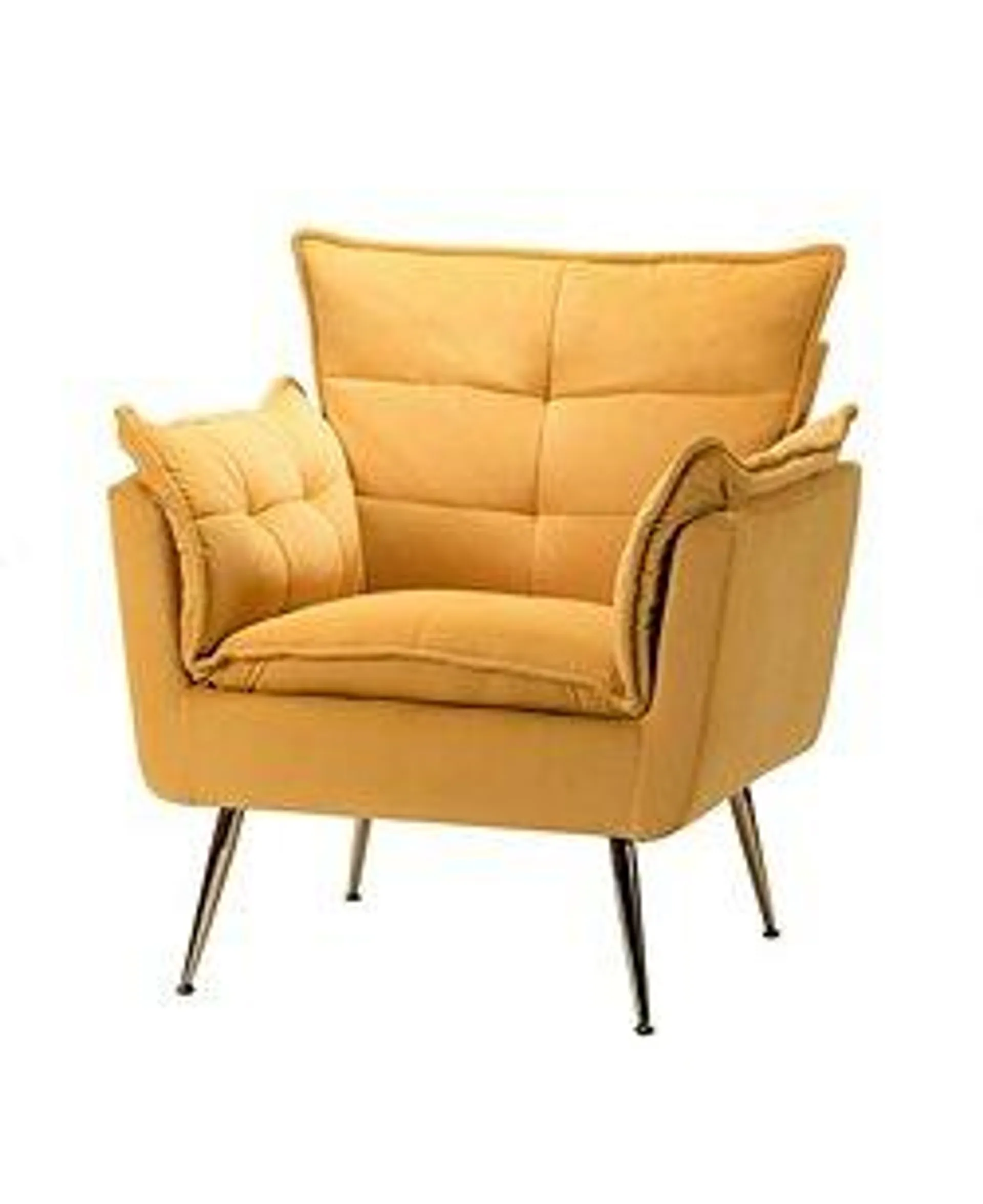 Velvet Accent Chair with Gold Legs for Living Room Bedroom