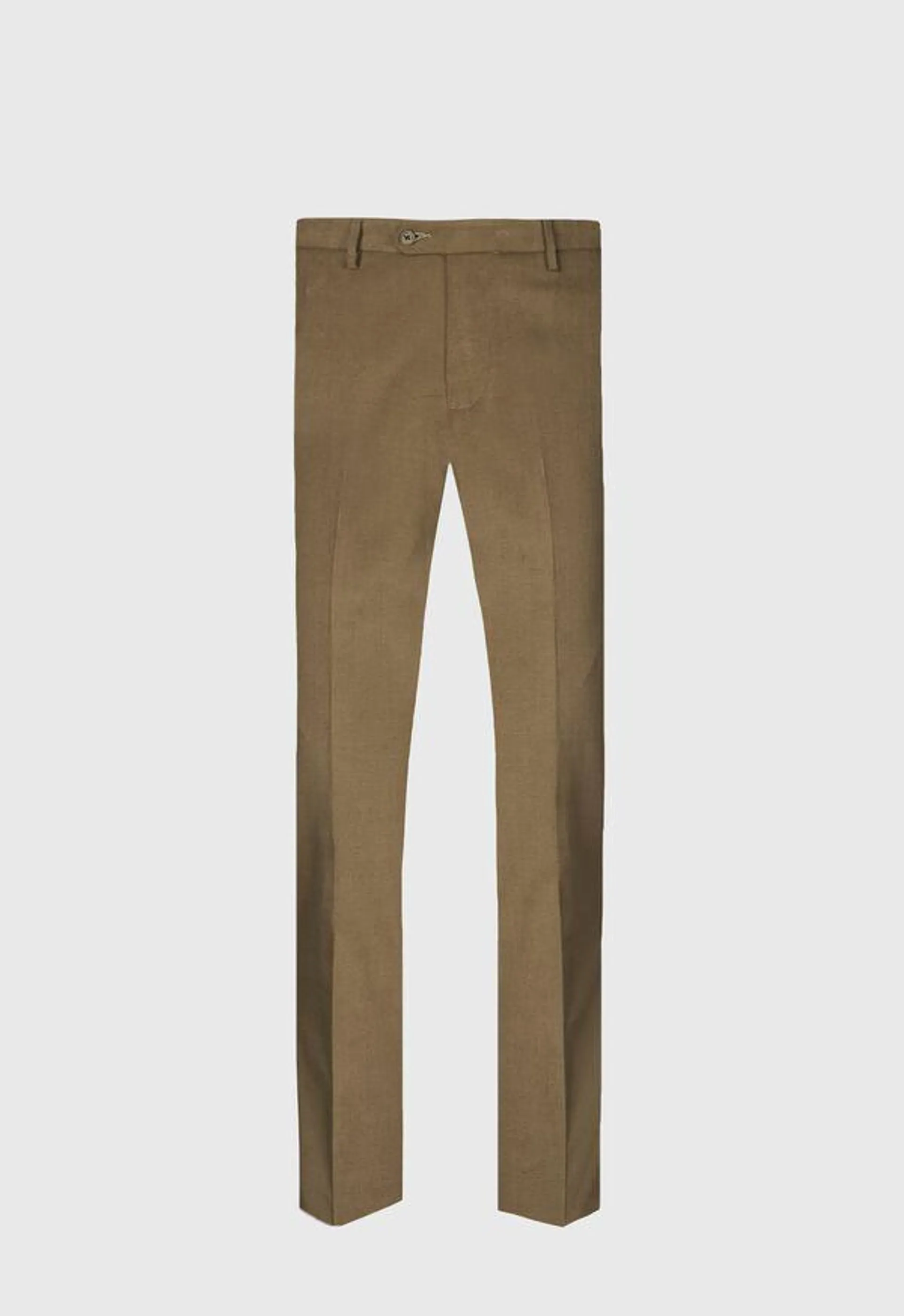 Suede Trimmed Brushed Cotton Trouser