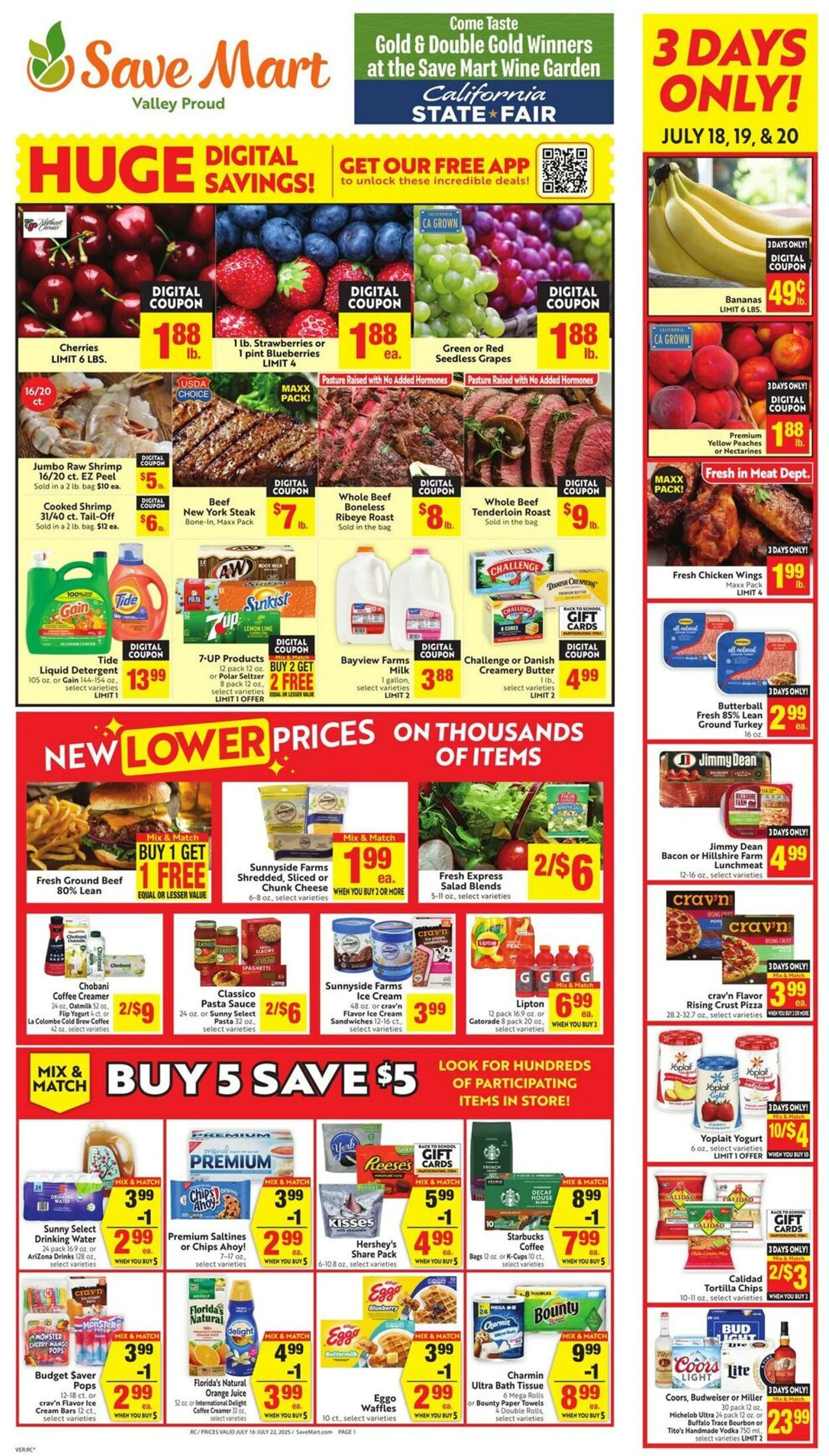 Weekly ad Save Mart Current weekly ad from July 16 to July 22 2025 - Page 1
