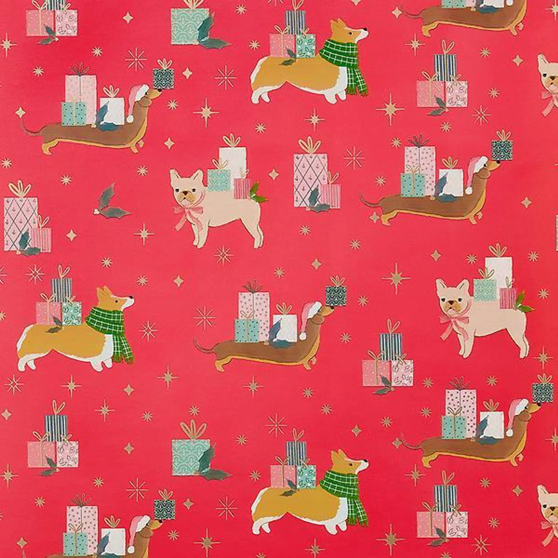 Punch Studio Gifting Dogs Wrapping Paper