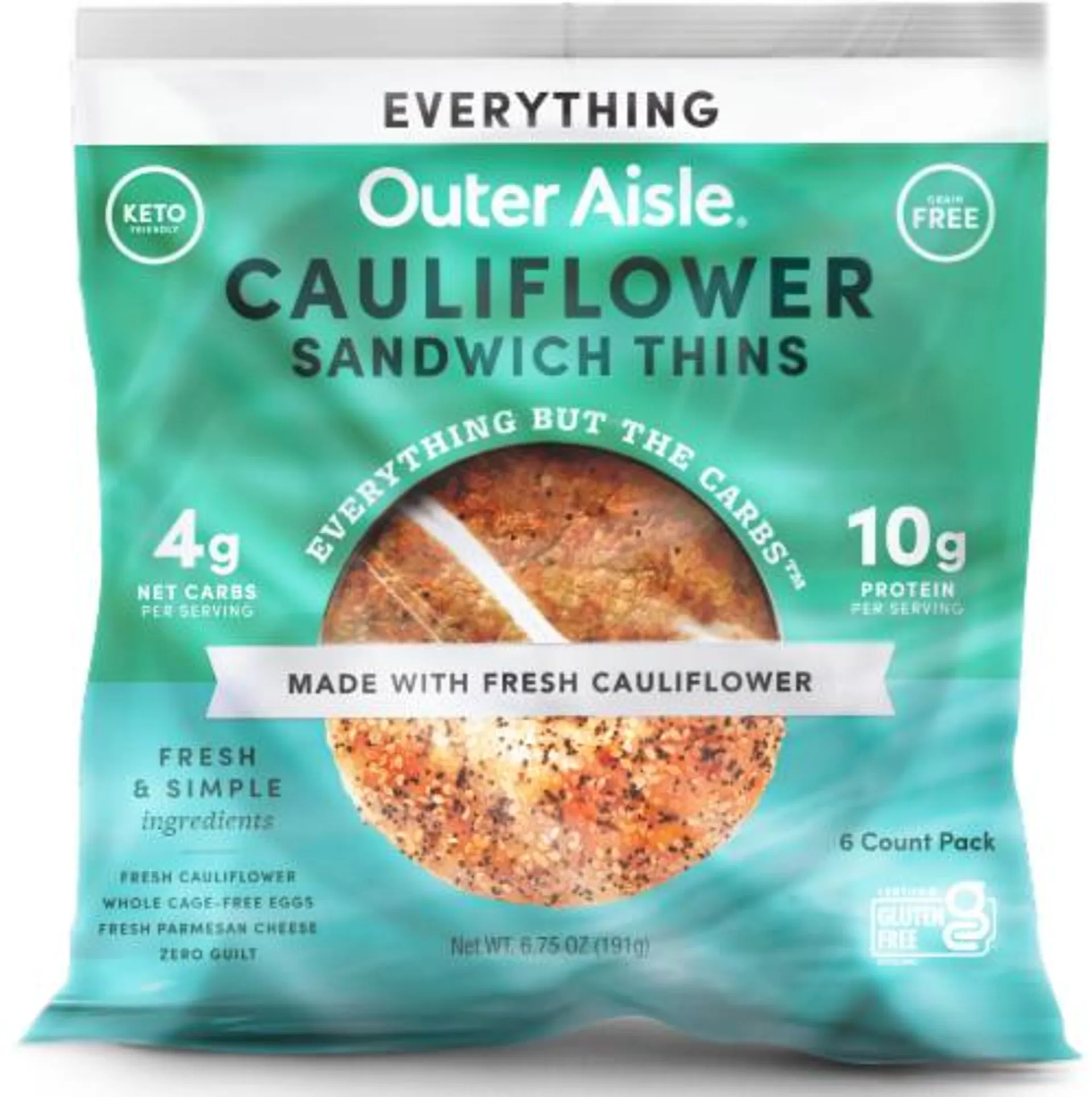 Outer Aisle® Everything Cauliflower Sandwich Thins