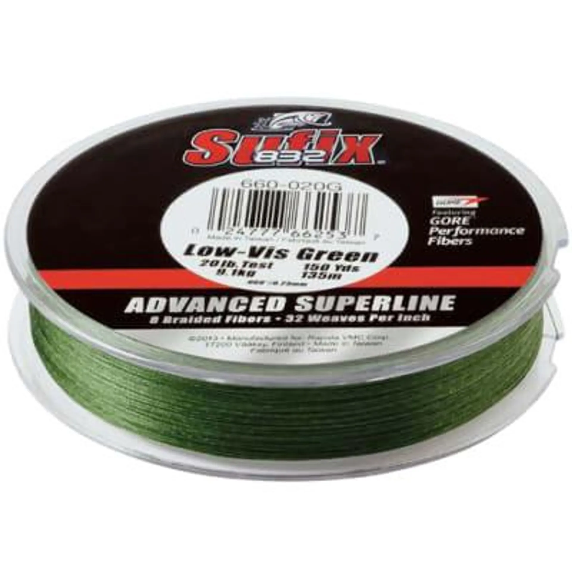 Sufix 832 Advanced Superline Low-Vis Green Braided Fishing Line