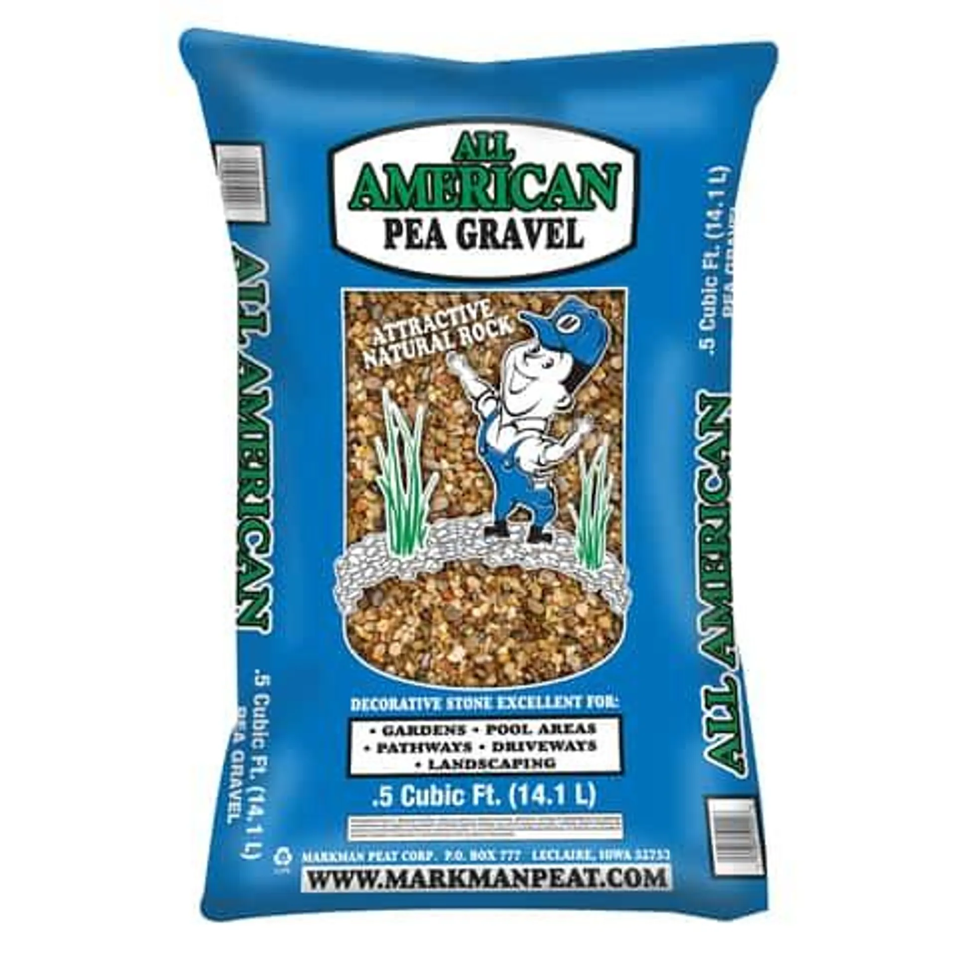 All American Brown Pea Gravel 0.5 cu ft 50 lb