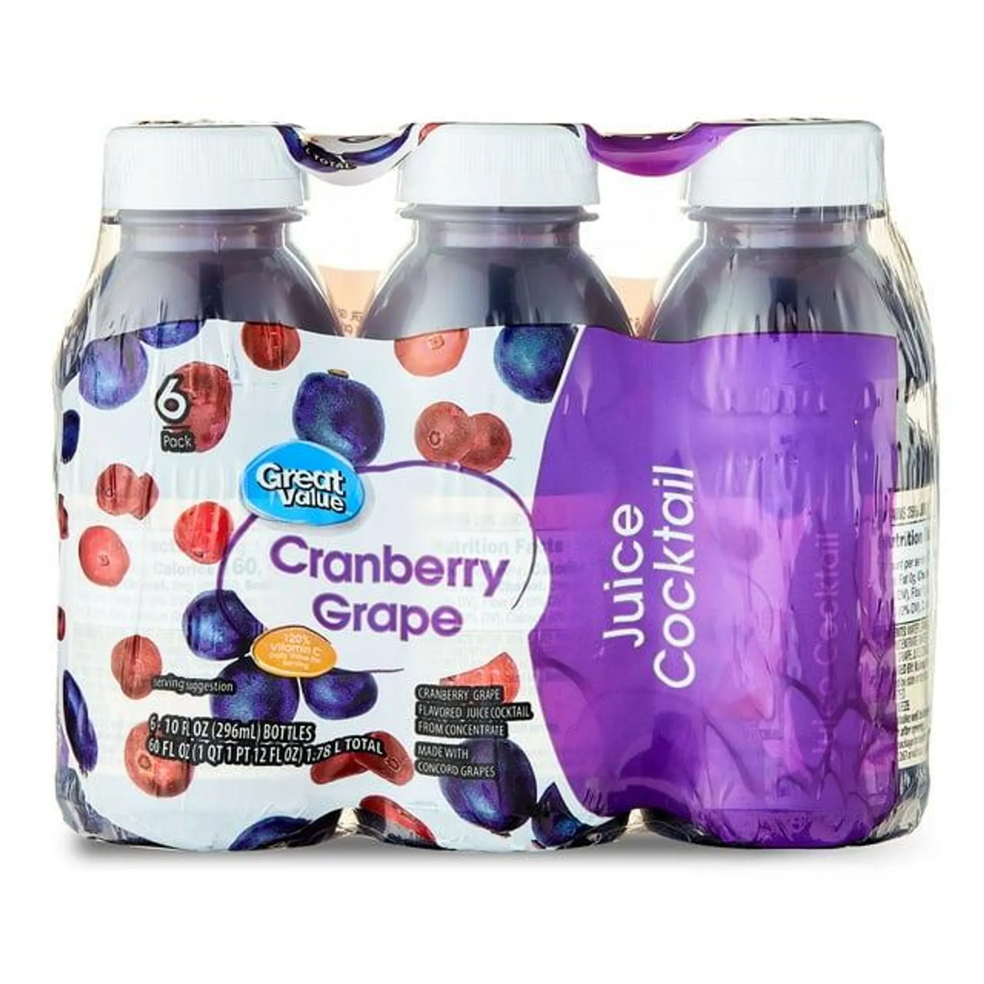 GV Cranberry/Grape Juice Cocktail 10oz6pk