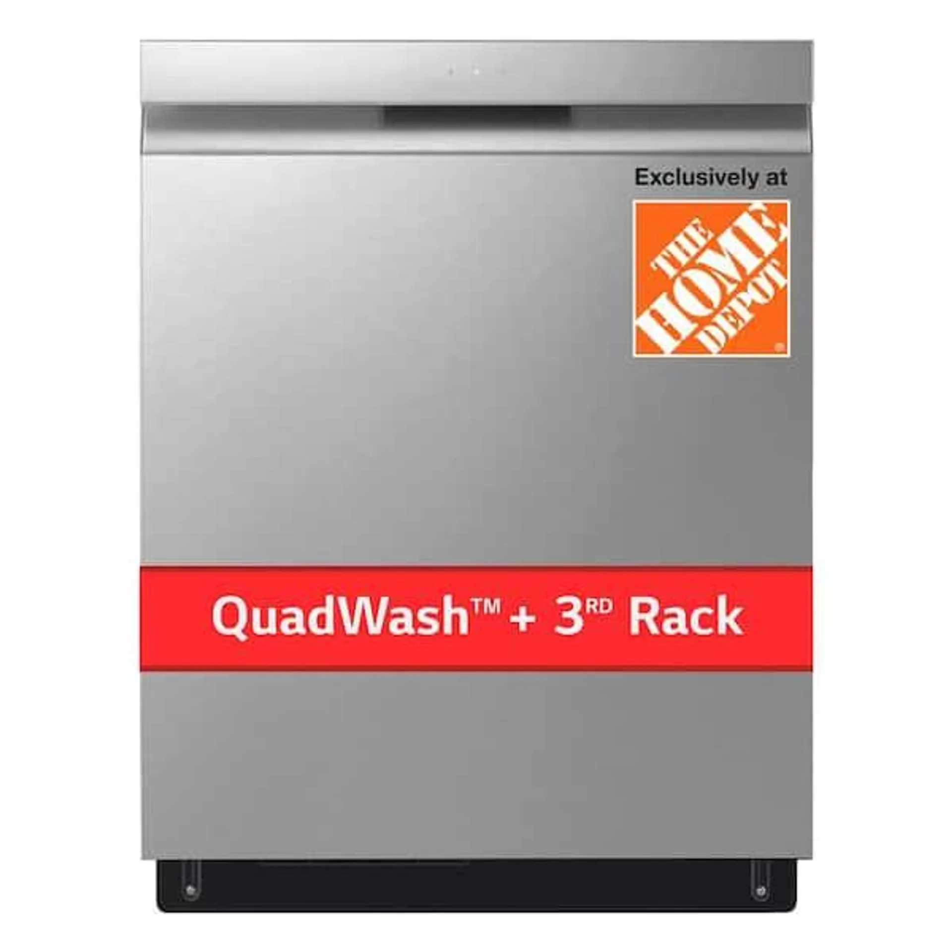 24 in. Top Control Standard Dishwasher with QuadWash in Stainless Steel