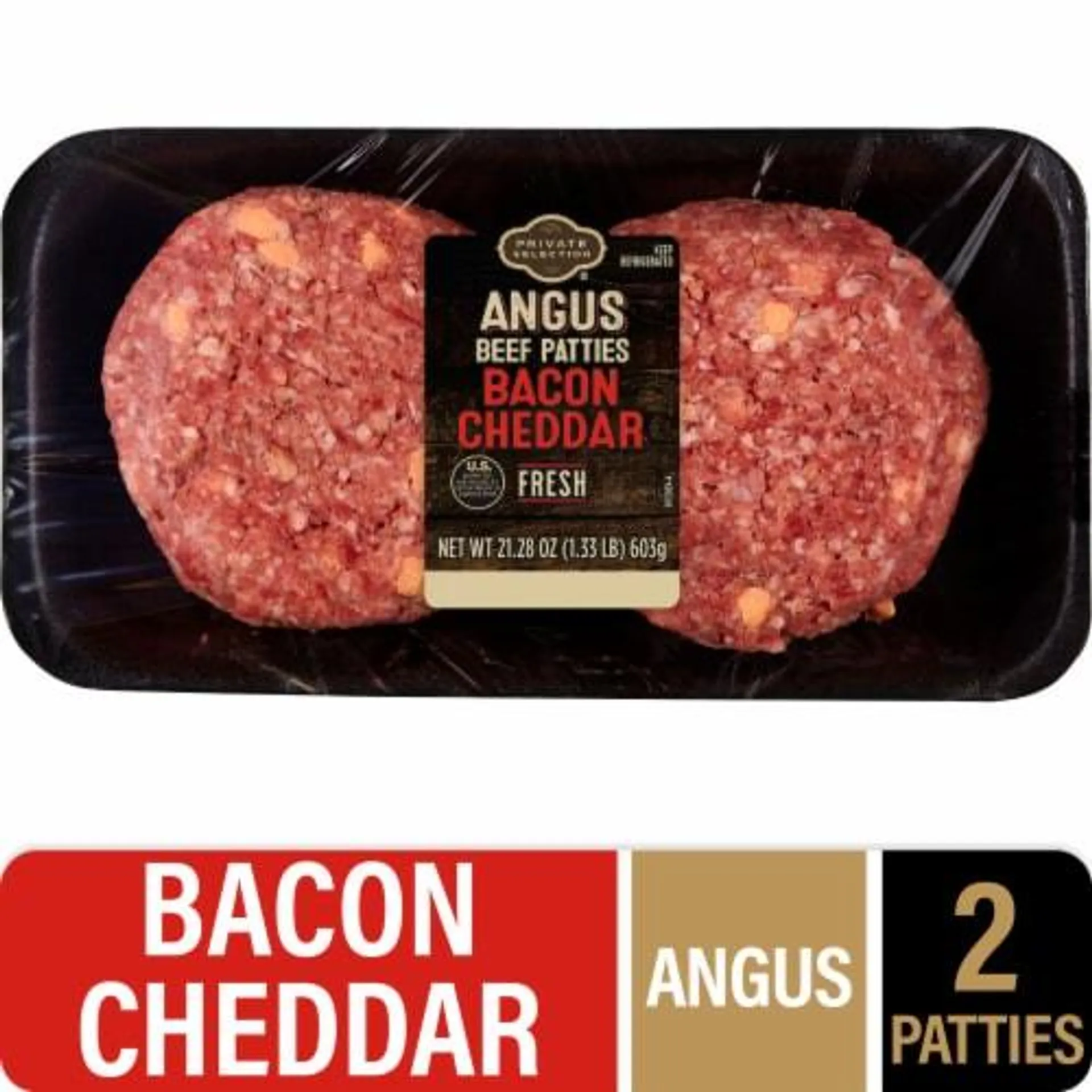 Private Selection 1.33 lb Angus Beef Patties Bacon Cheddar