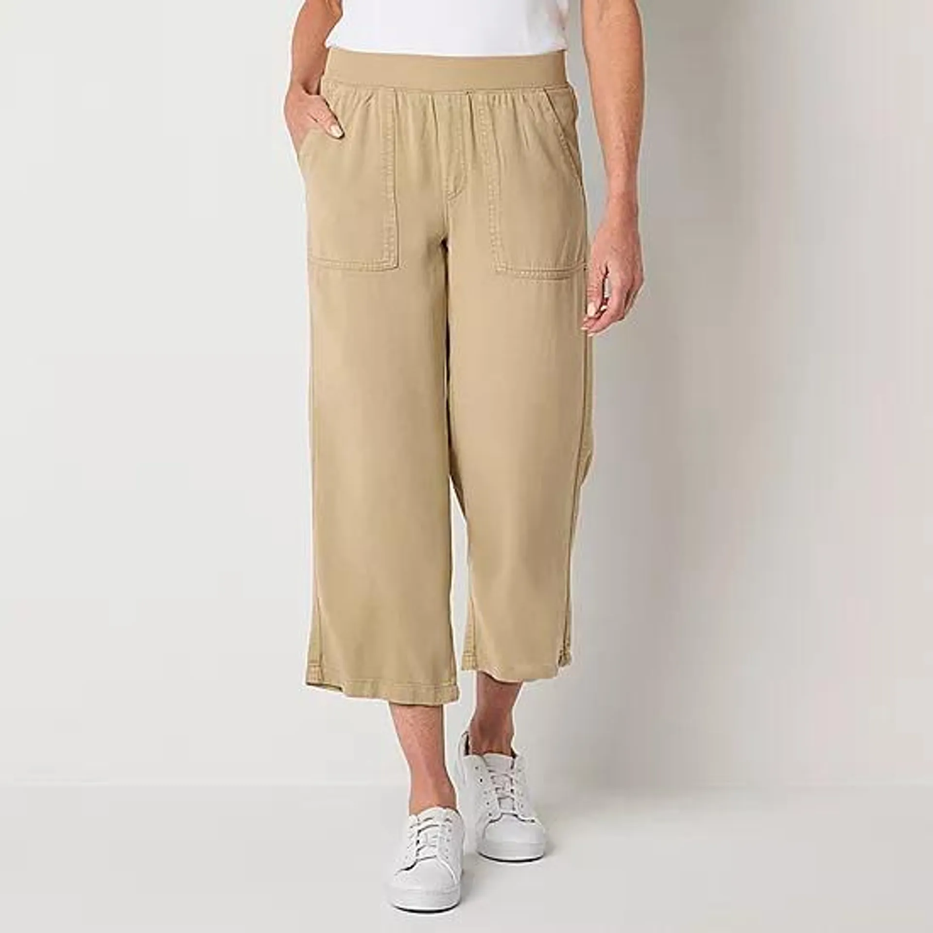 St. John's Bay High Rise Wide Leg Capris