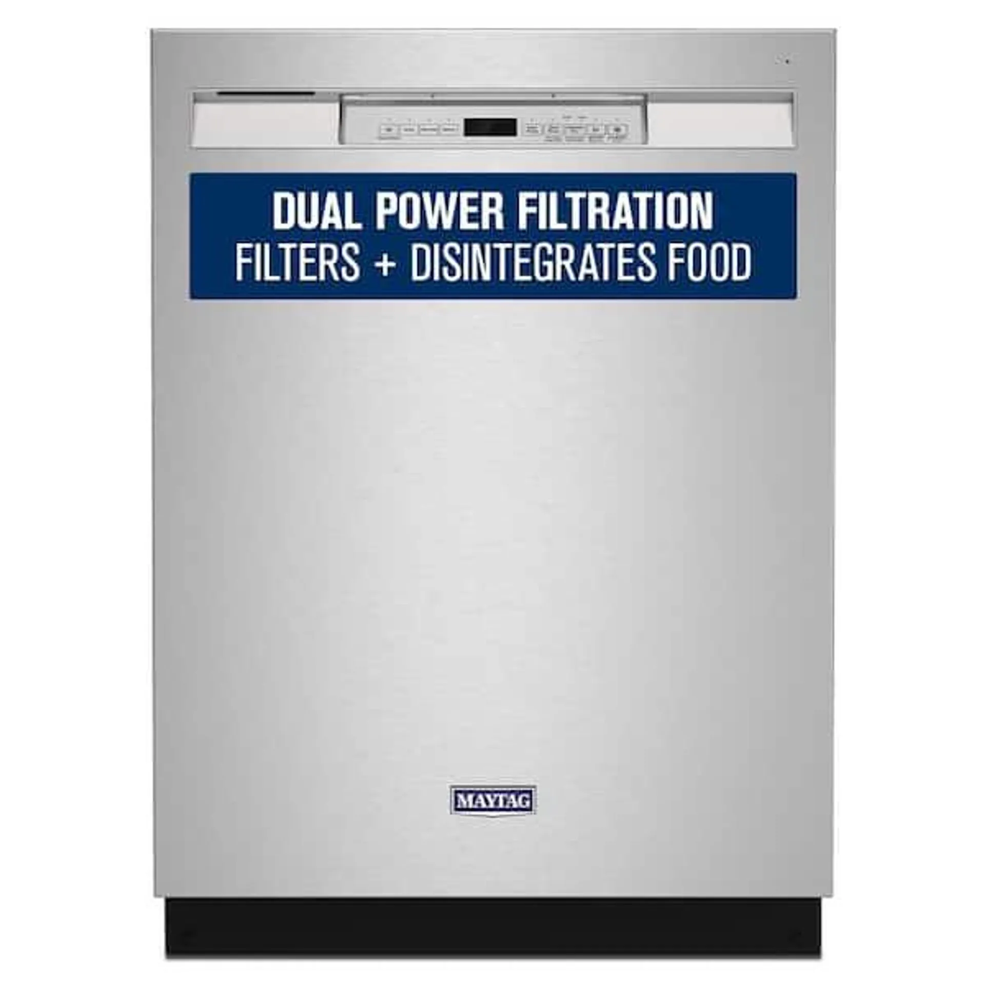 24 in. Fingerprint Resistant Stainless Front Control Built-In Tall Tub Dishwasher with Dual Power Filtration, 50 dBA