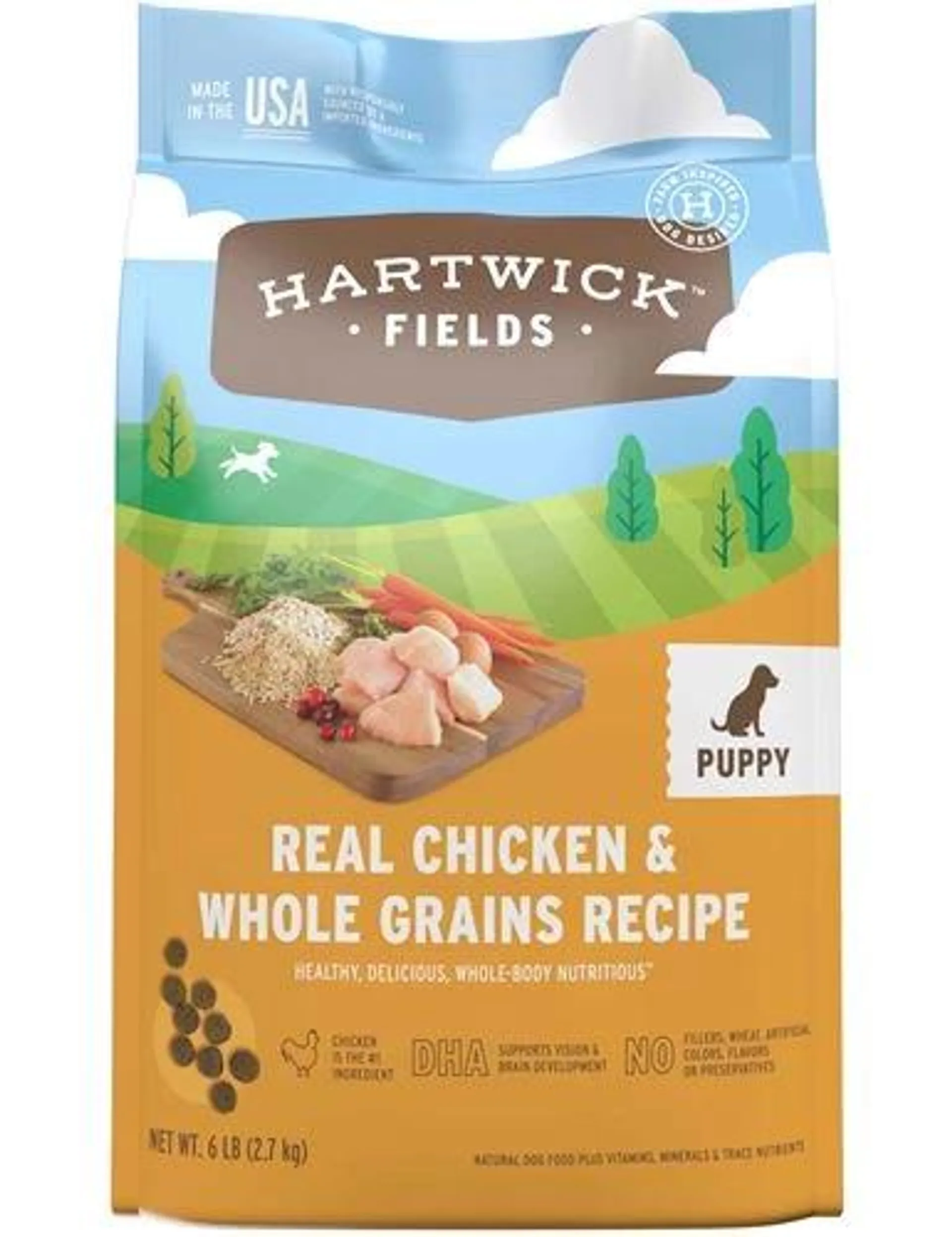 Hartwick Fields Puppy Real Chicken & Whole Grains Recipe, 6 Pounds