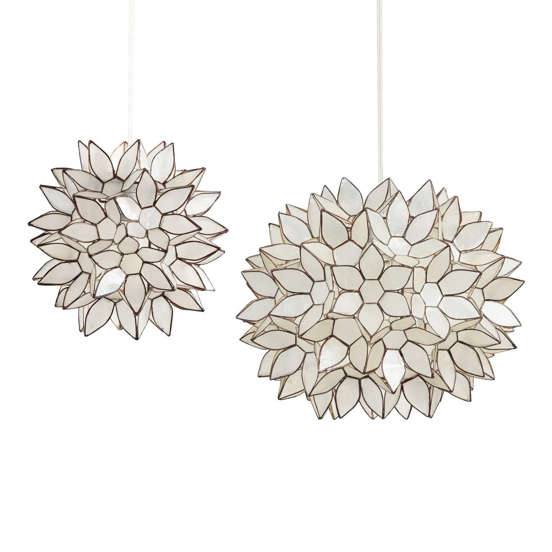 White Capiz Lotus Pendant Shade