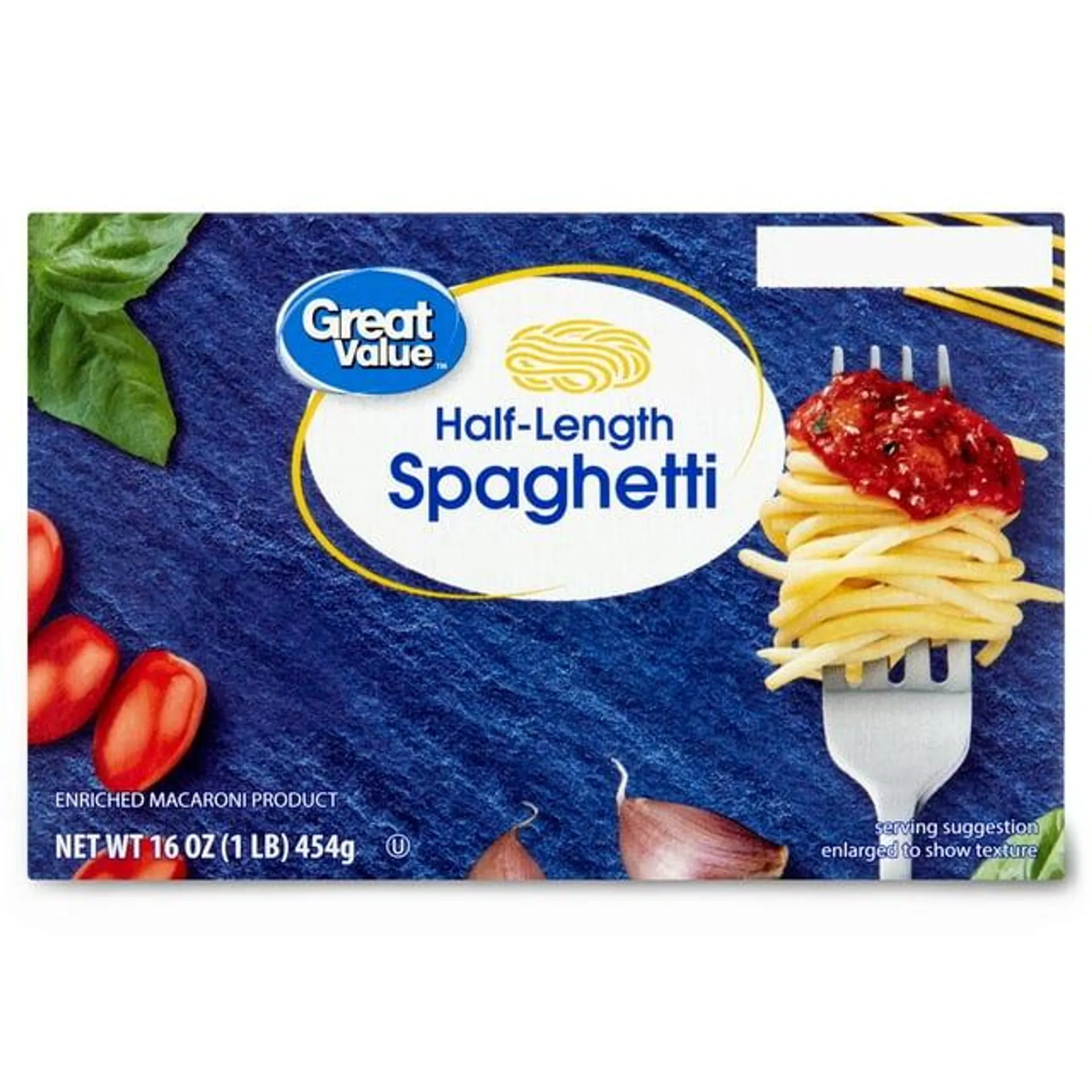 Great Value Half-Length Spaghetti, 16 oz