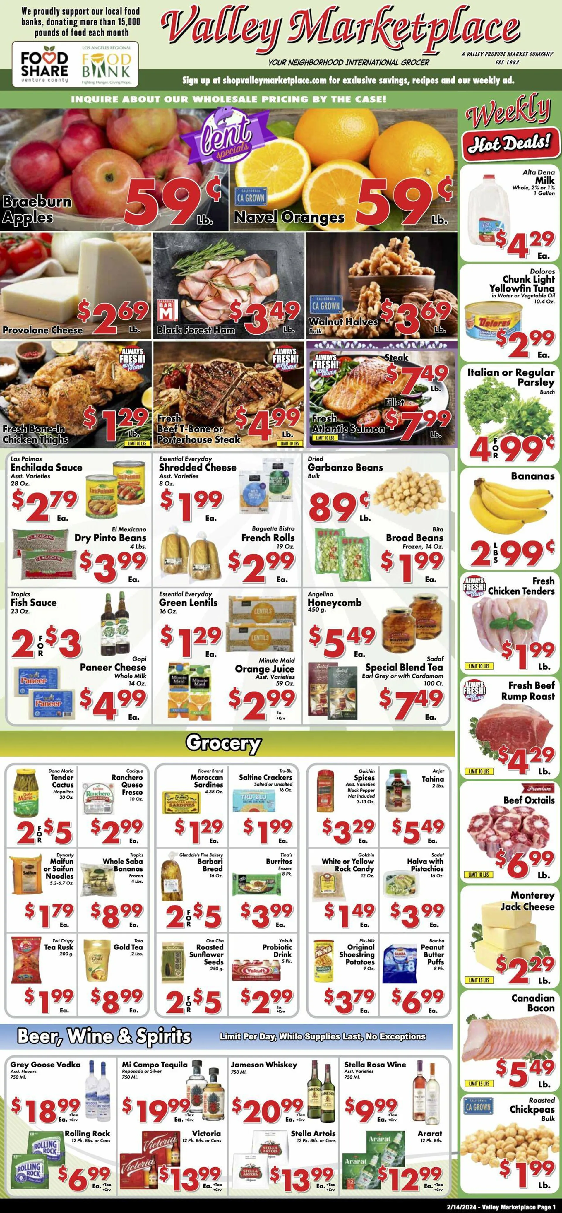 Weekly ad Valley Marketplace from February 14 to February 14 2024 - Page 