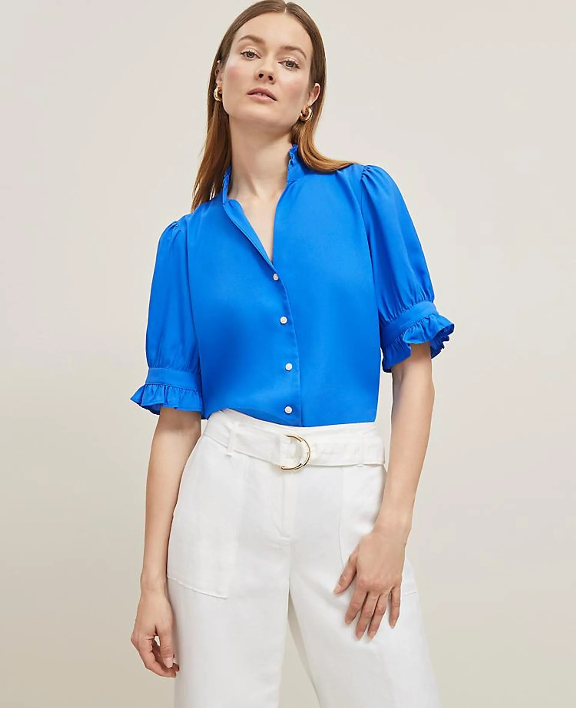 Ruffle Collar Shirt