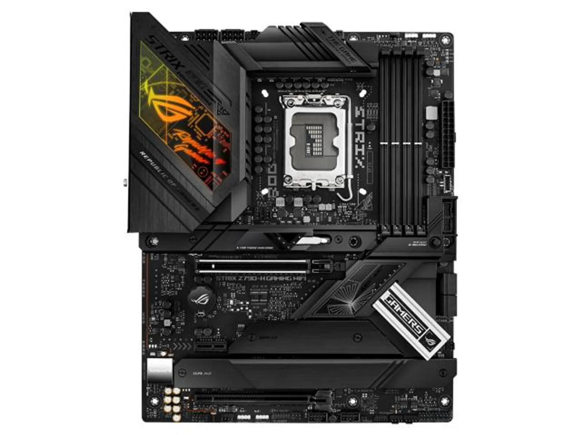 ASUS ROG STRIX Z790-H Gaming (WiFi 6E) LGA 1700(Intel14th &13th&12th Gen) ATX gaming motherboard(DDR5 up to 7800 MT/s, PCIe 5.0 x16 SafeSlot with Q-Release, 4xPCIe 4.0 M.2 slots,USB 3.2 Gen 2x2 Type-C, front-panel connector, AI Motherboard)