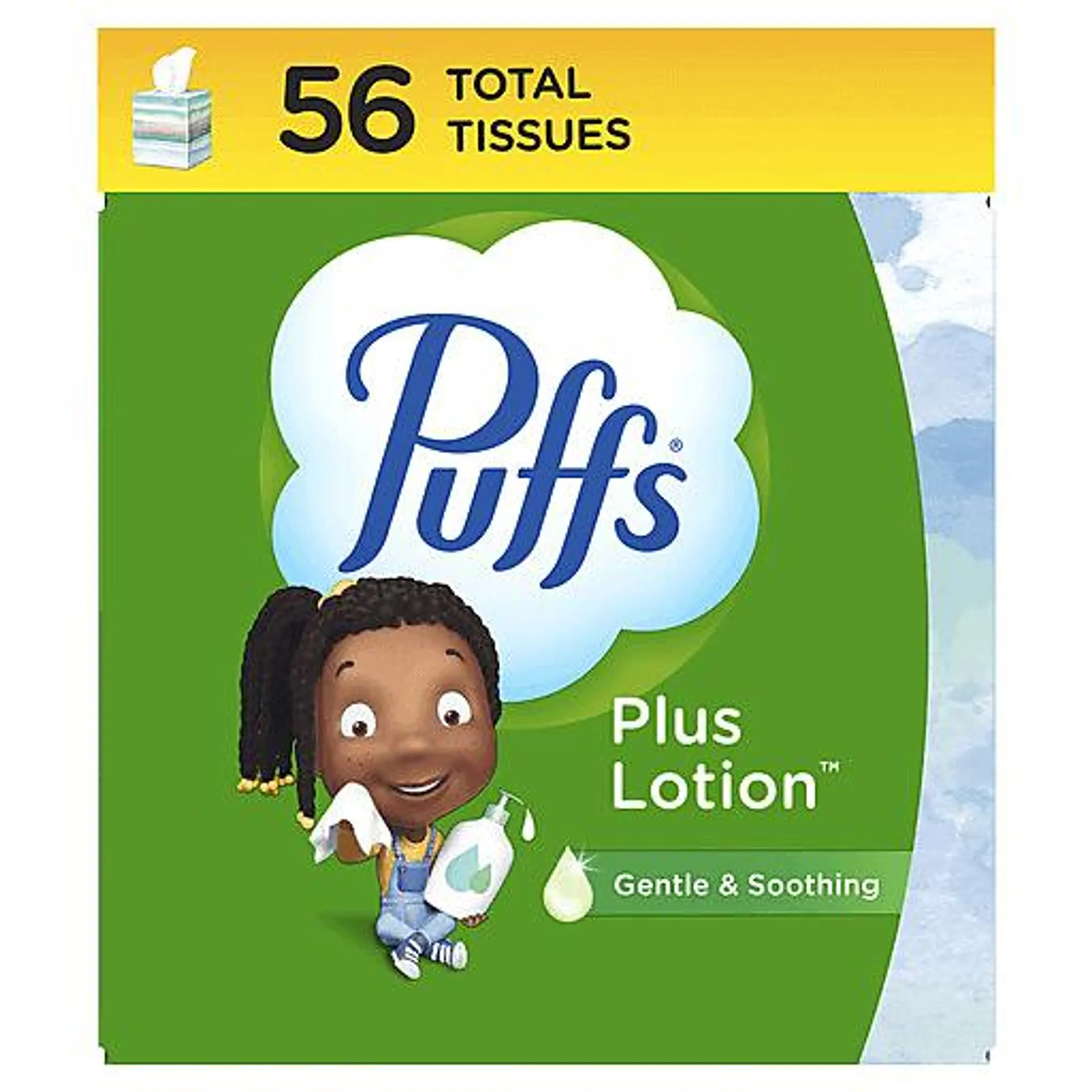 Puffs Plus Lotion White Facial Tissues 56 ct box