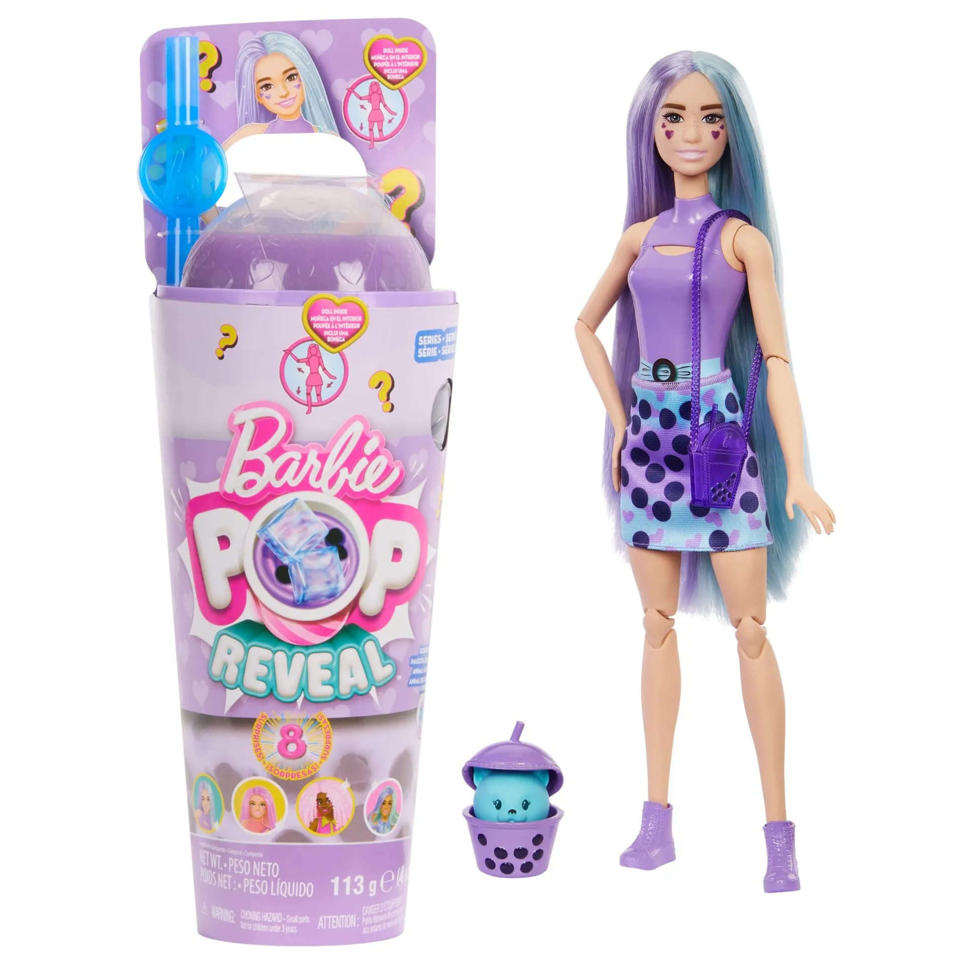 Barbie Pop Reveal Bubble Tea Series Fashion Doll & Accessories Set With 8 Surprises