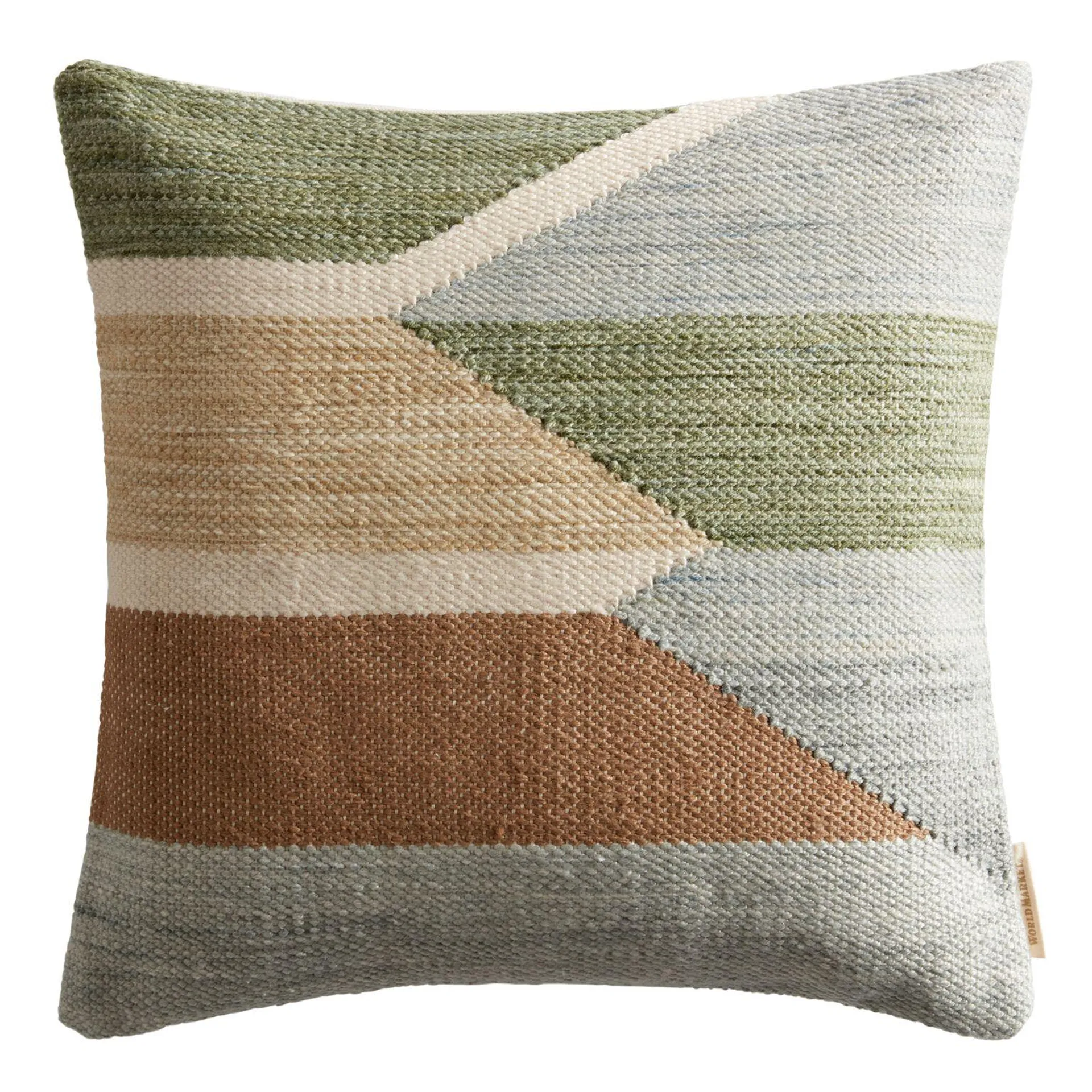 Tonal Woven Geometric Indoor Outdoor Throw Pillow