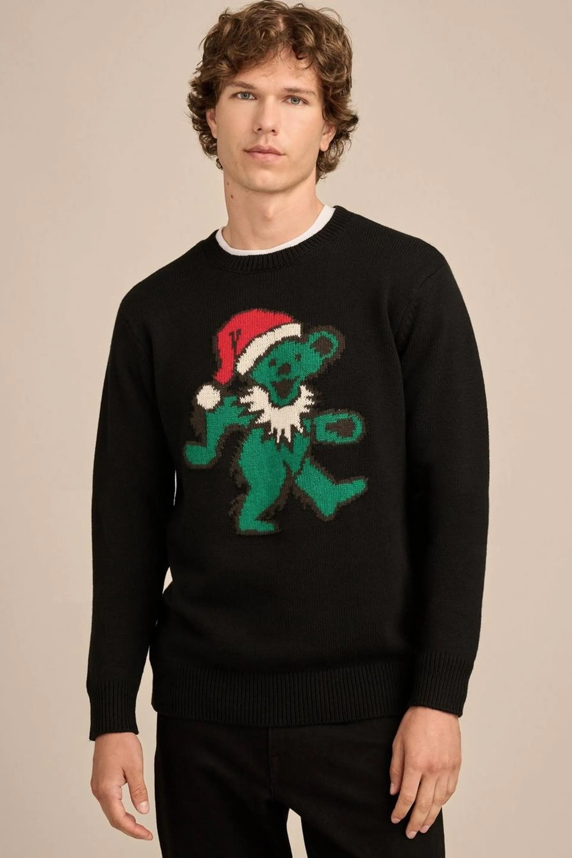 grateful dead dancing bear crew neck sweater